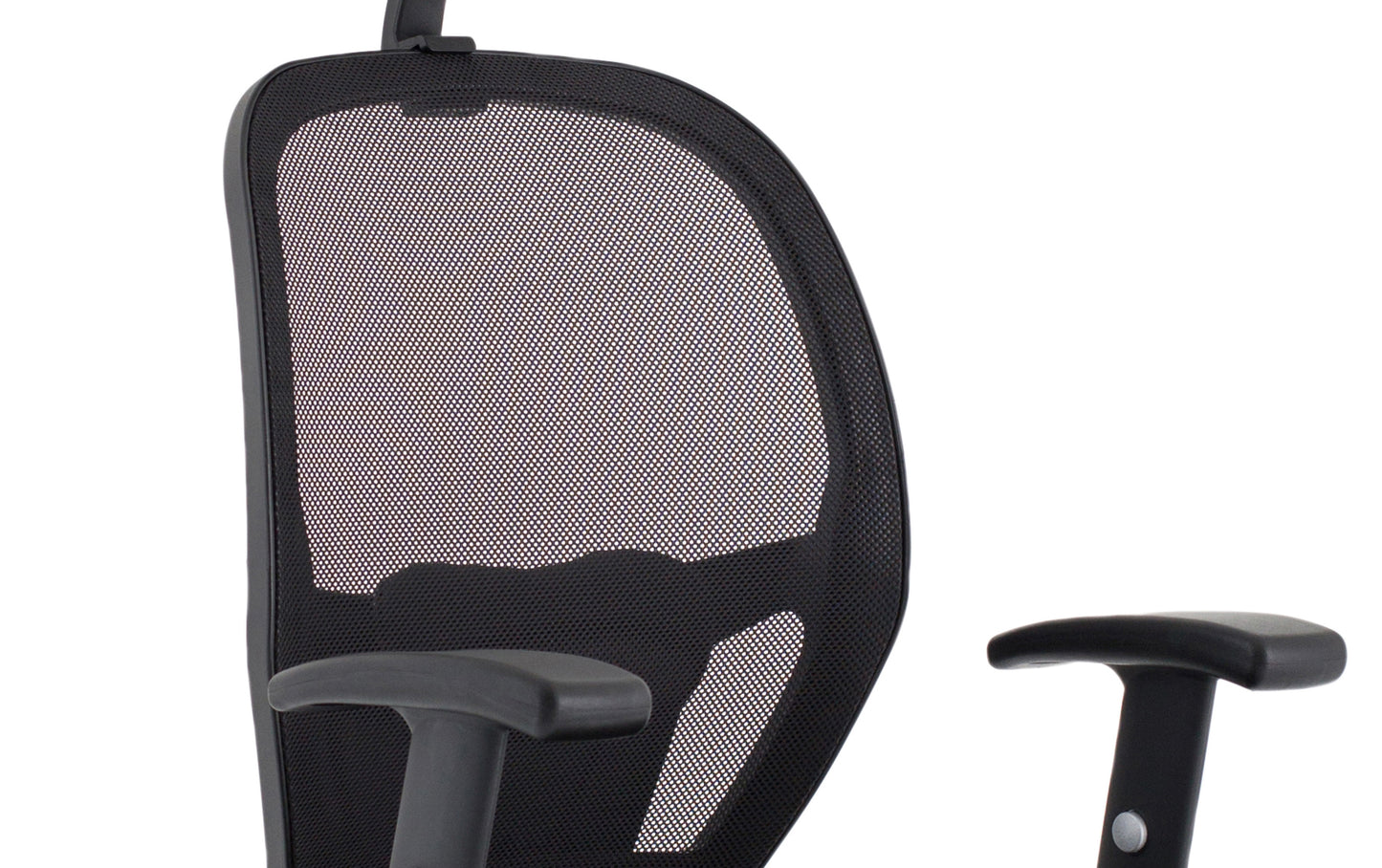 Denver High Mesh Back Black Task Operator Office Chair with Height Adjustable Arms - Optional Headrest