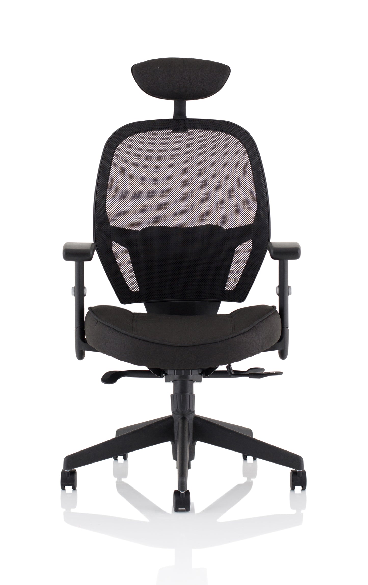Denver High Mesh Back Black Task Operator Office Chair with Height Adjustable Arms - Optional Headrest