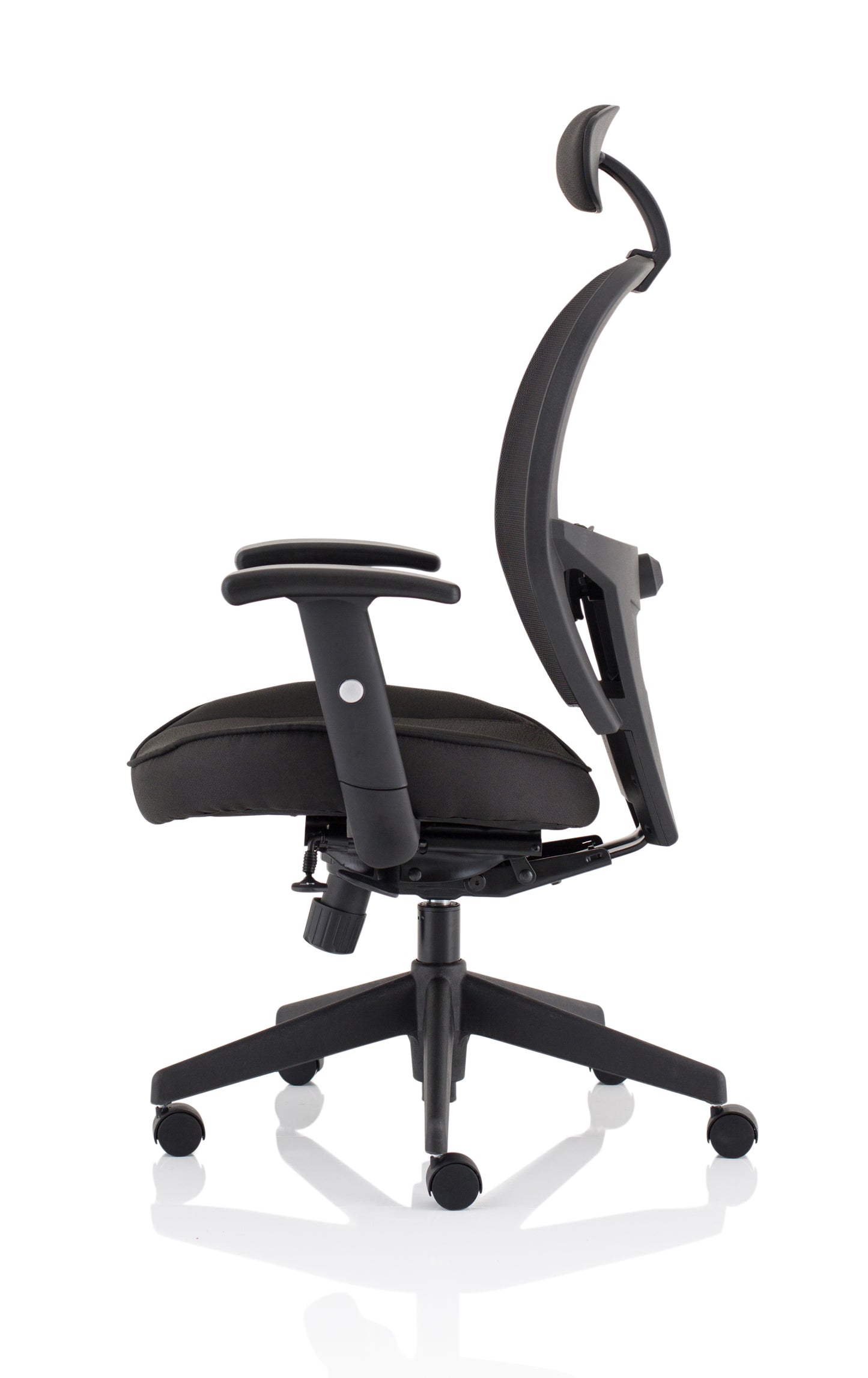 Denver High Mesh Back Black Task Operator Office Chair with Height Adjustable Arms - Optional Headrest