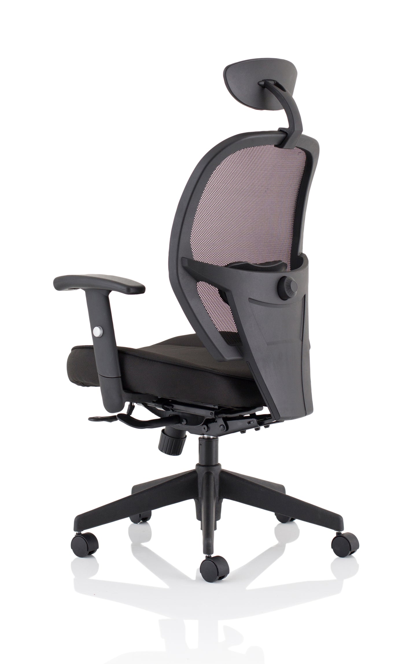 Denver High Mesh Back Black Task Operator Office Chair with Height Adjustable Arms - Optional Headrest
