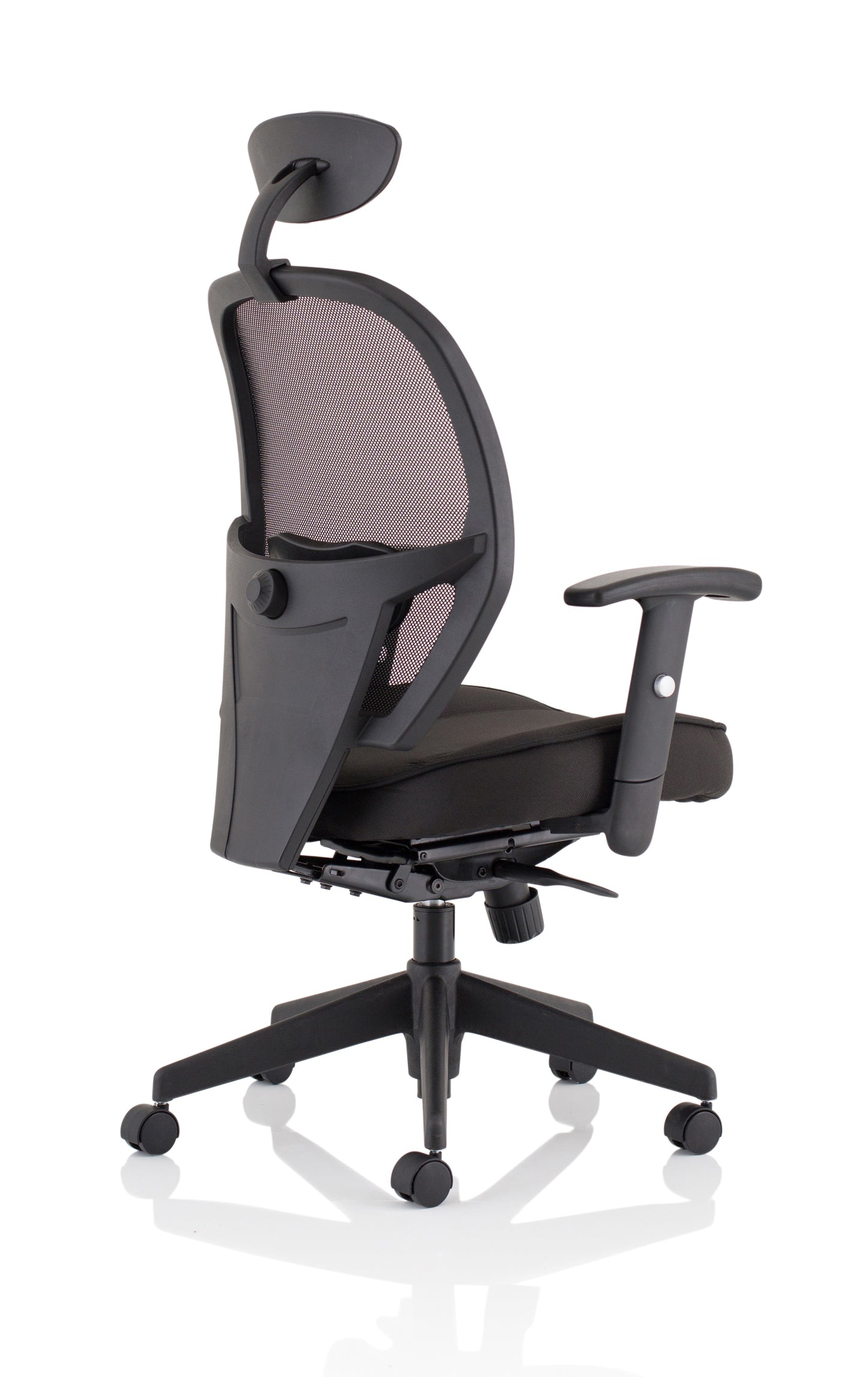 Denver High Mesh Back Black Task Operator Office Chair with Height Adjustable Arms - Optional Headrest