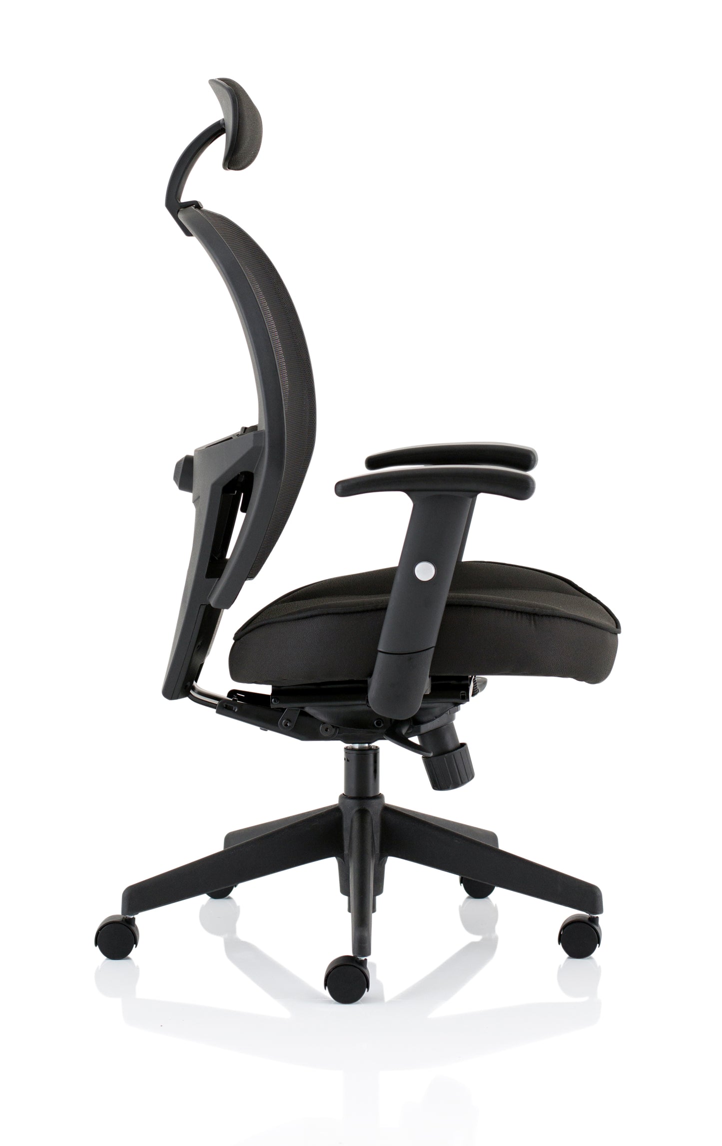 Denver High Mesh Back Black Task Operator Office Chair with Height Adjustable Arms - Optional Headrest
