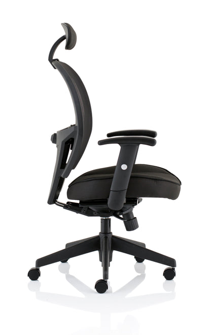 Denver High Mesh Back Black Task Operator Office Chair with Height Adjustable Arms - Optional Headrest