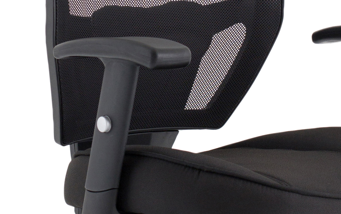 Denver High Mesh Back Black Task Operator Office Chair with Height Adjustable Arms - Optional Headrest