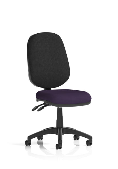 Eclipse Plus II Medium Back Task Operator Office Chair - Optional Arms - Multiple Seat Colour Options