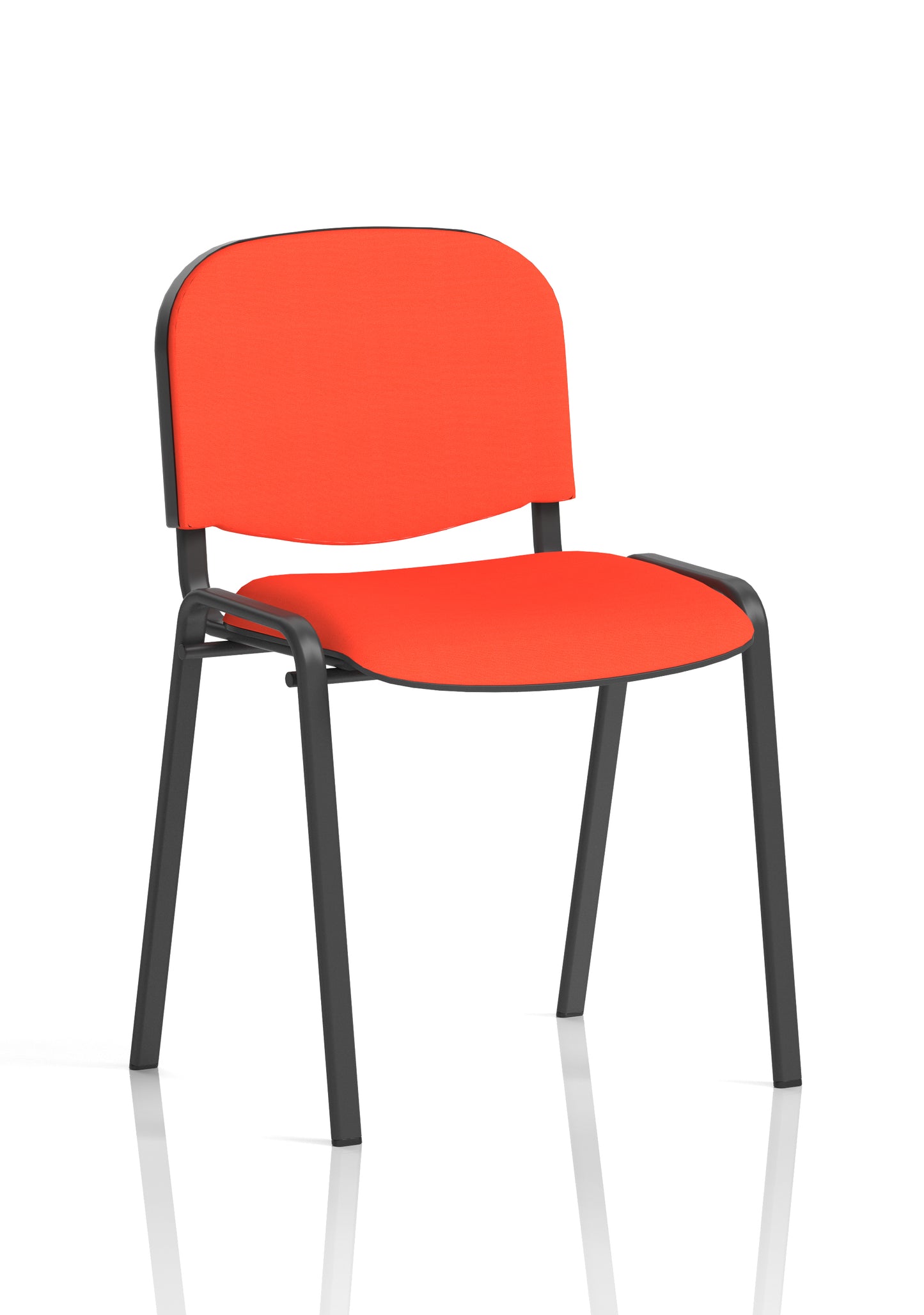 ISO Stacking Fabric/Mesh/Vinyl/Wooden/Plastic Visitor Conference Chair - Black or Chrome Frame - Multiple Seat Colour Options