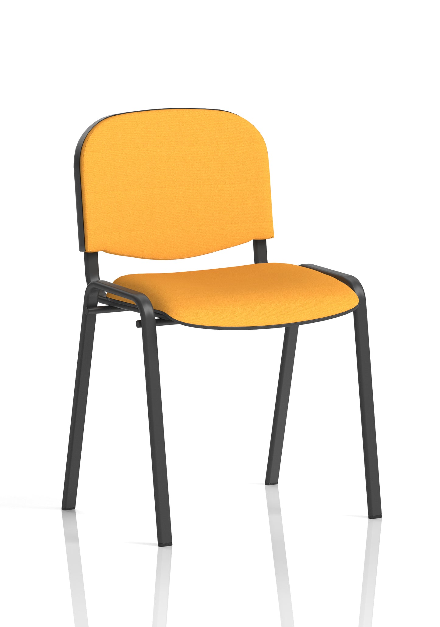 ISO Stacking Fabric/Mesh/Vinyl/Wooden/Plastic Visitor Conference Chair - Black or Chrome Frame - Multiple Seat Colour Options