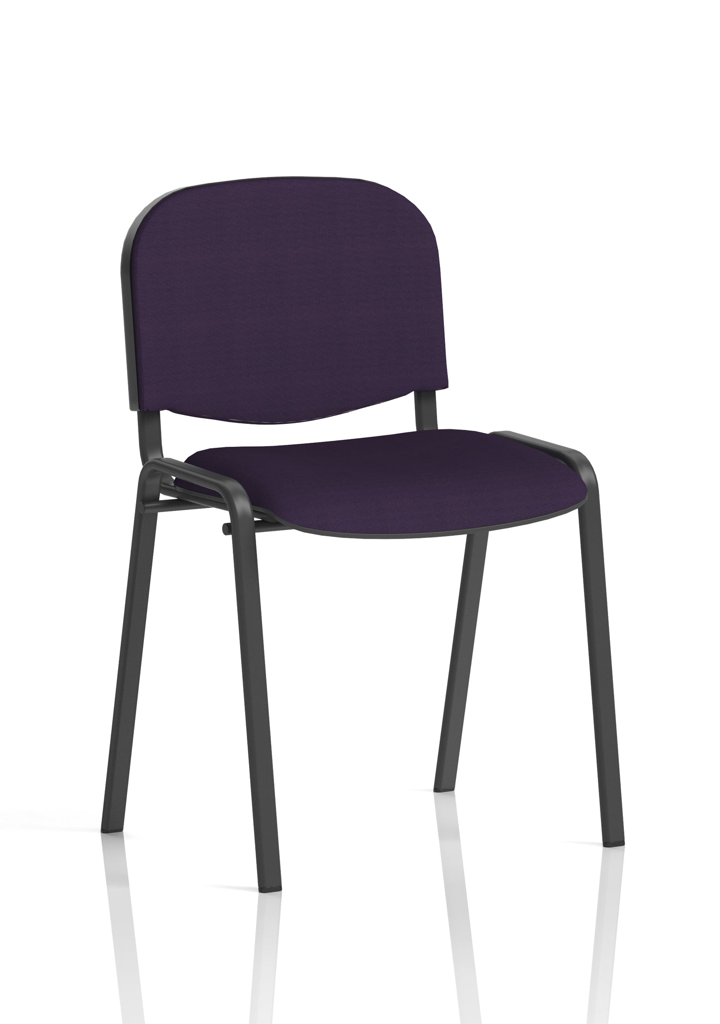 ISO Stacking Fabric/Mesh/Vinyl/Wooden/Plastic Visitor Conference Chair - Black or Chrome Frame - Multiple Seat Colour Options