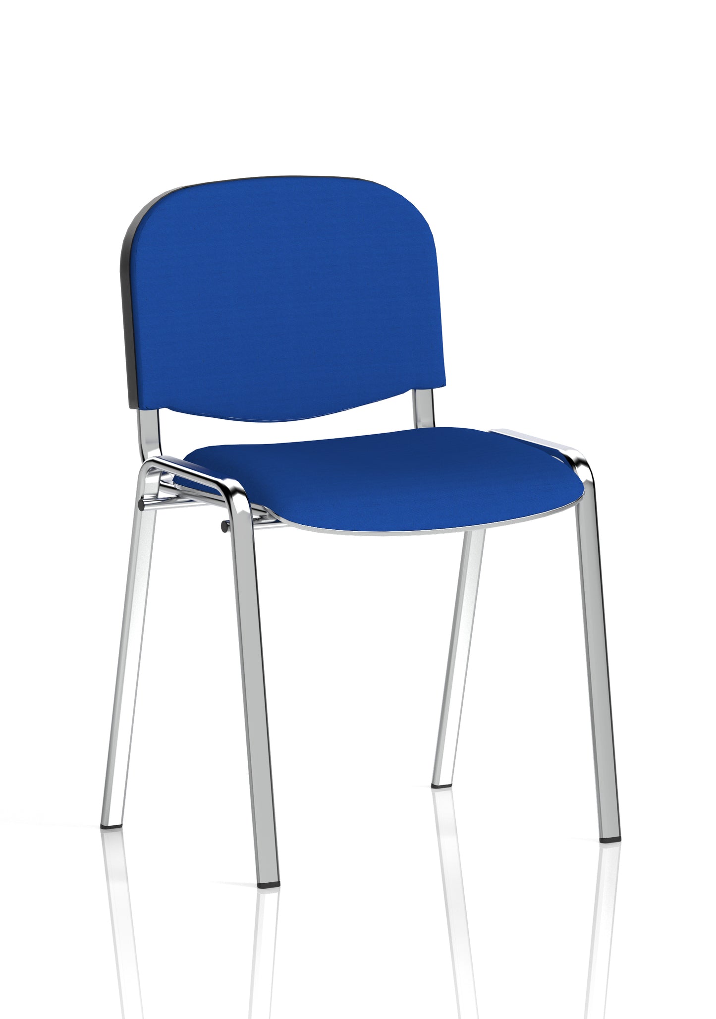 ISO Stacking Fabric/Mesh/Vinyl/Wooden/Plastic Visitor Conference Chair - Black or Chrome Frame - Multiple Seat Colour Options