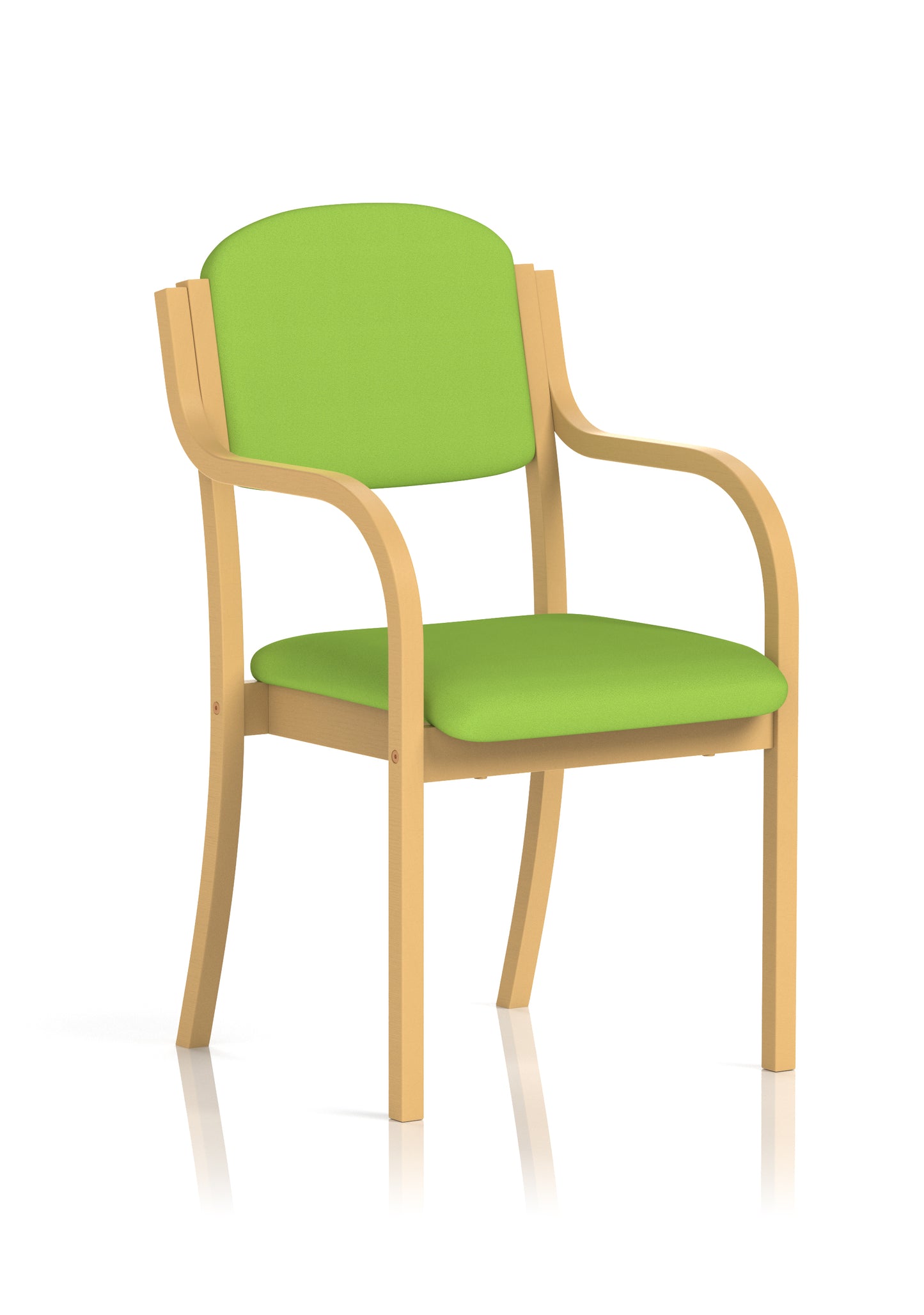 Madrid Wooden Frame Visitor Chair with Optional Arms - Available in 20 Colour Choices