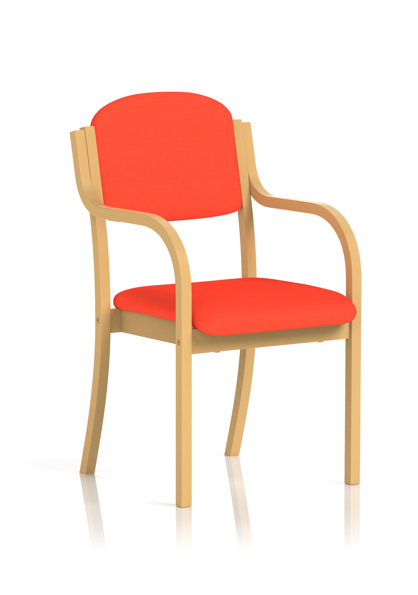 Madrid Wooden Frame Visitor Chair with Optional Arms - Available in 20 Colour Choices