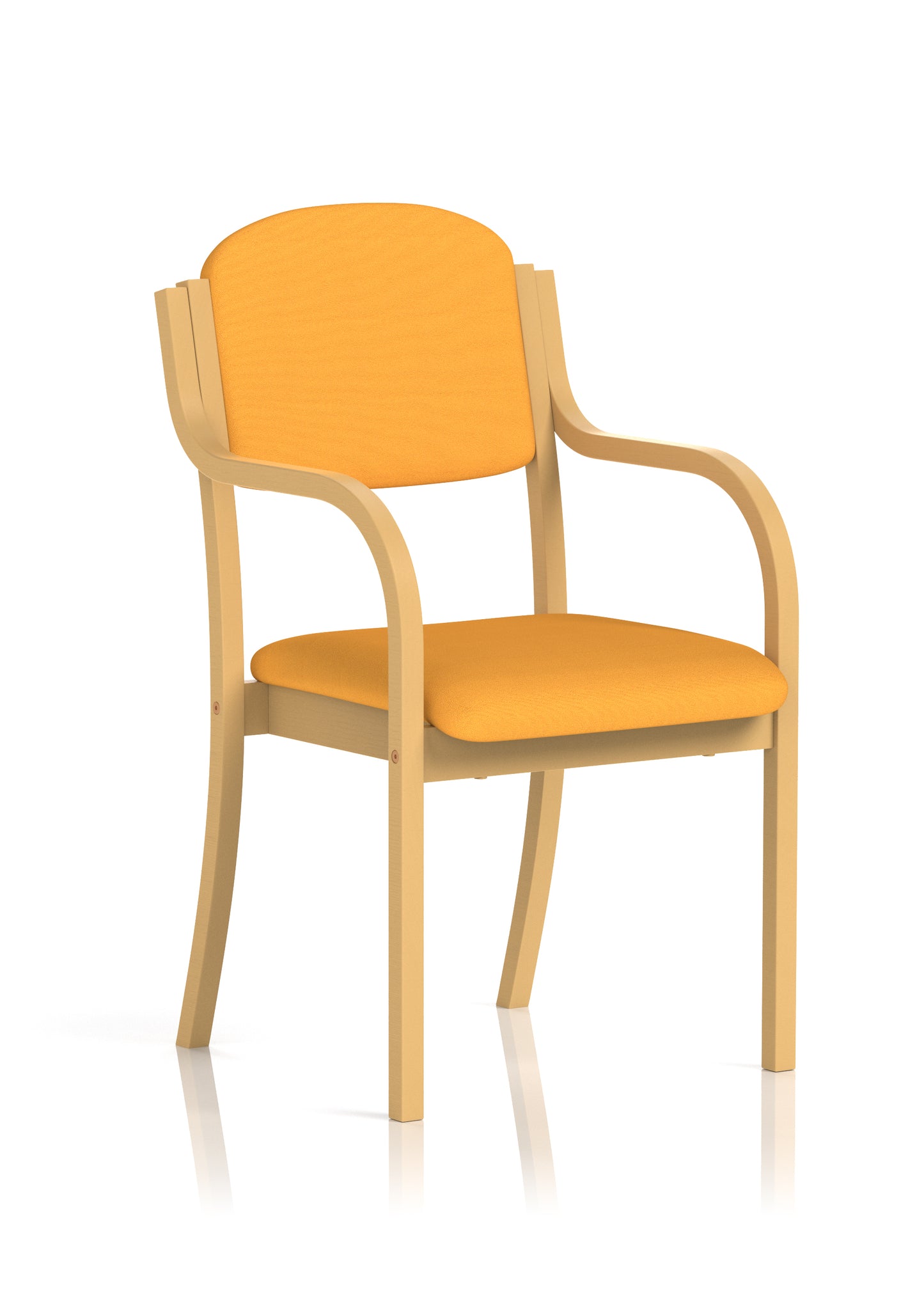 Madrid Wooden Frame Visitor Chair with Optional Arms - Available in 20 Colour Choices