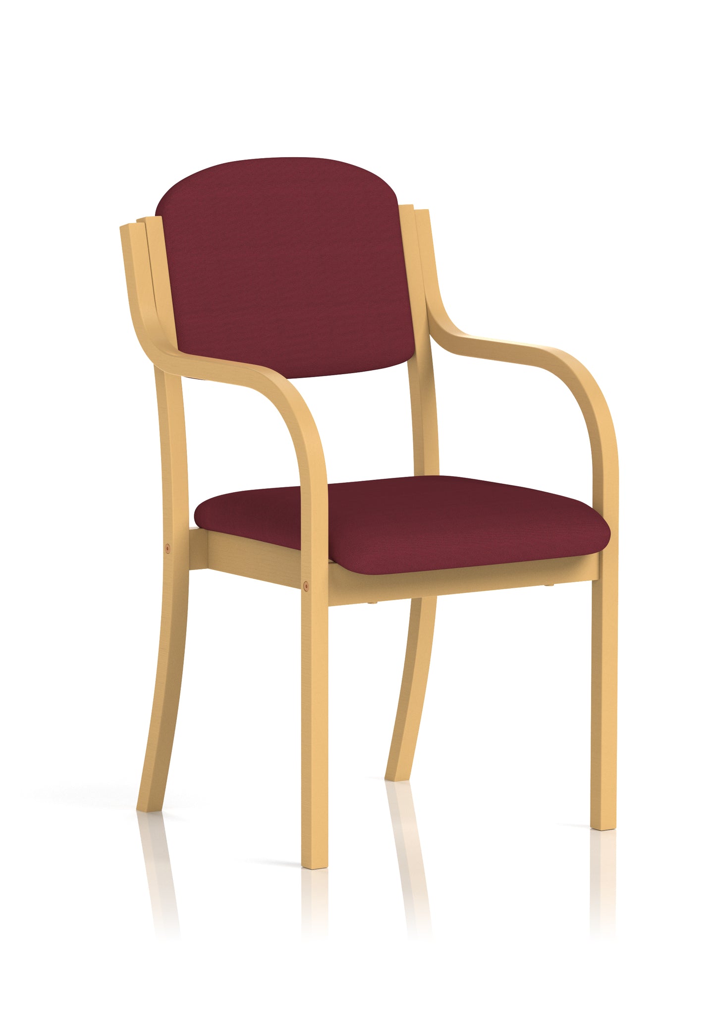Madrid Wooden Frame Visitor Chair with Optional Arms - Available in 20 Colour Choices