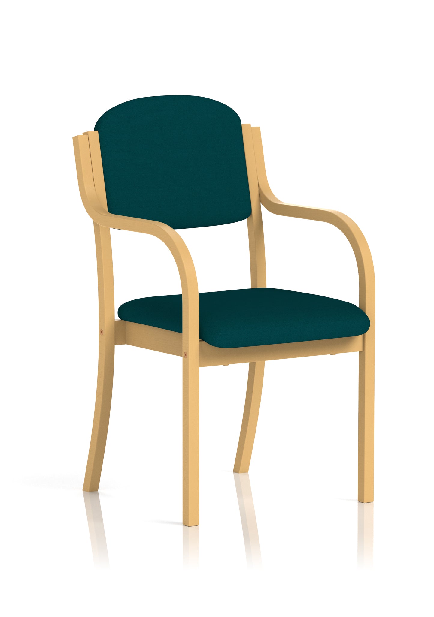 Madrid Wooden Frame Visitor Chair with Optional Arms - Available in 20 Colour Choices