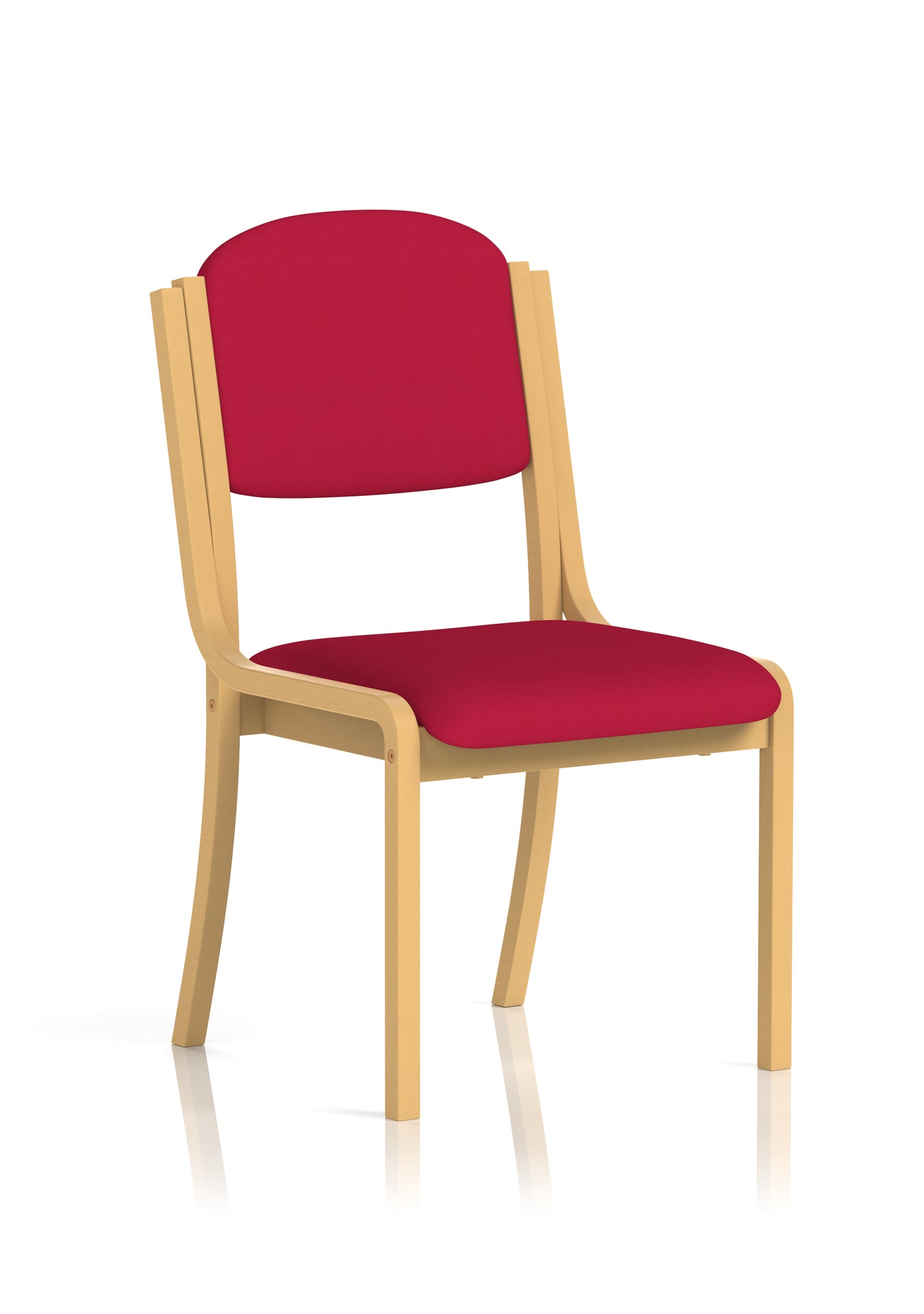 Madrid Wooden Frame Visitor Chair with Optional Arms - Available in 20 Colour Choices