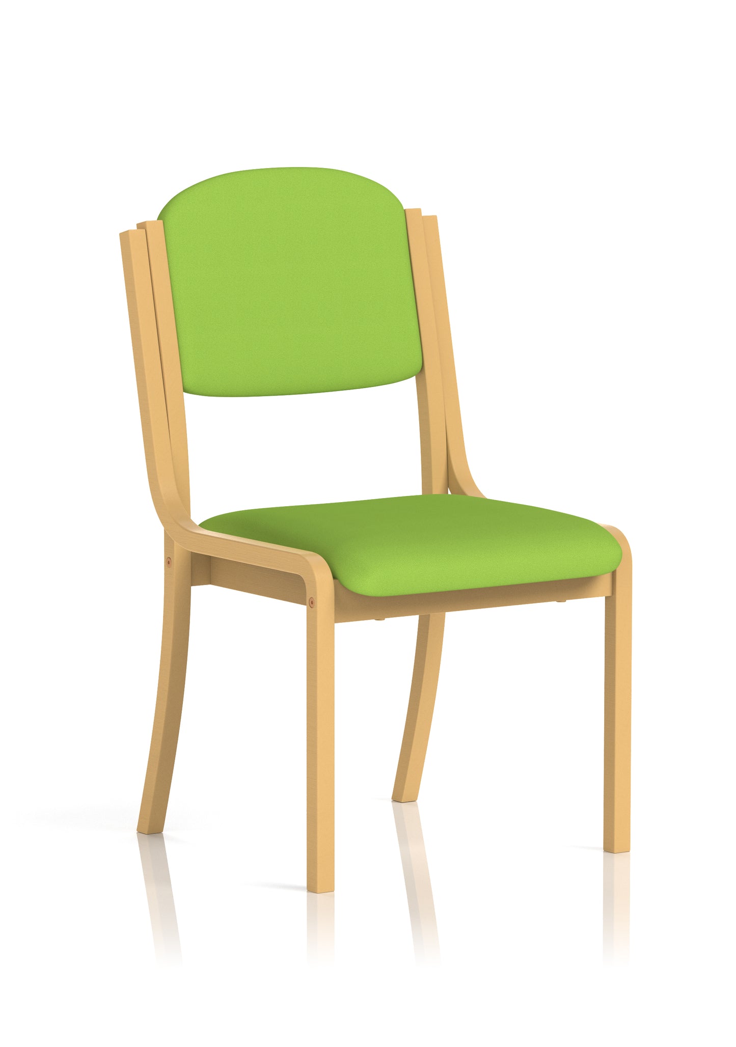 Madrid Wooden Frame Visitor Chair with Optional Arms - Available in 20 Colour Choices