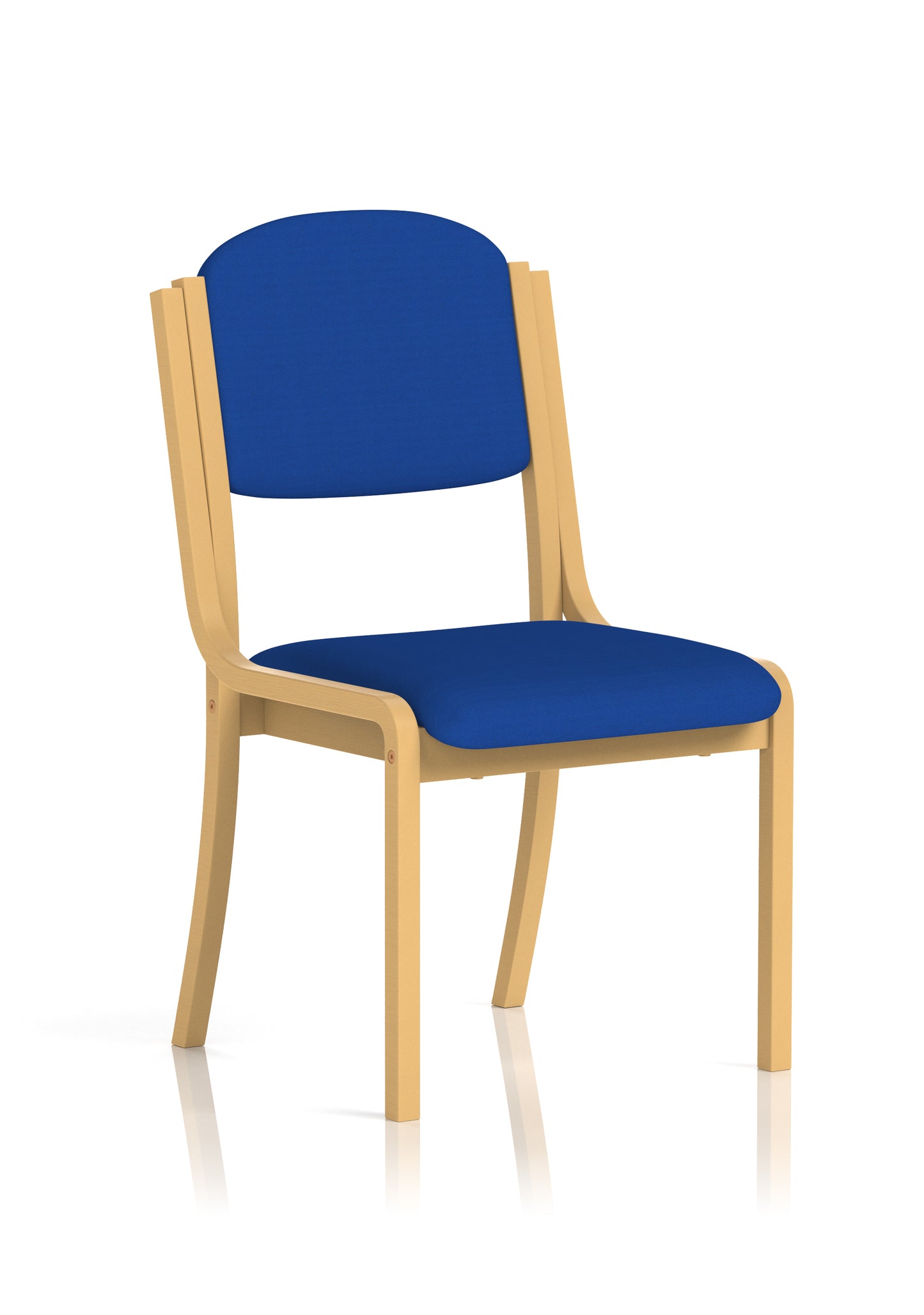 Madrid Wooden Frame Visitor Chair with Optional Arms - Available in 20 Colour Choices