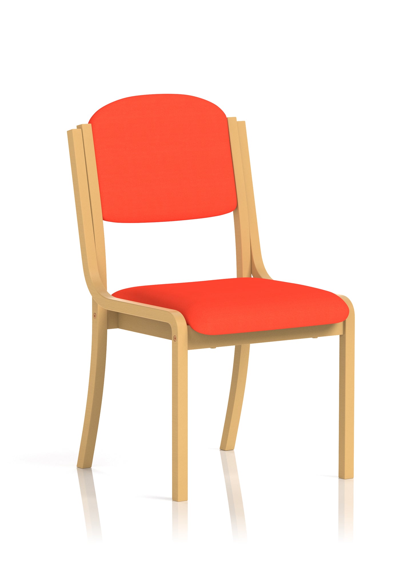 Madrid Wooden Frame Visitor Chair with Optional Arms - Available in 20 Colour Choices