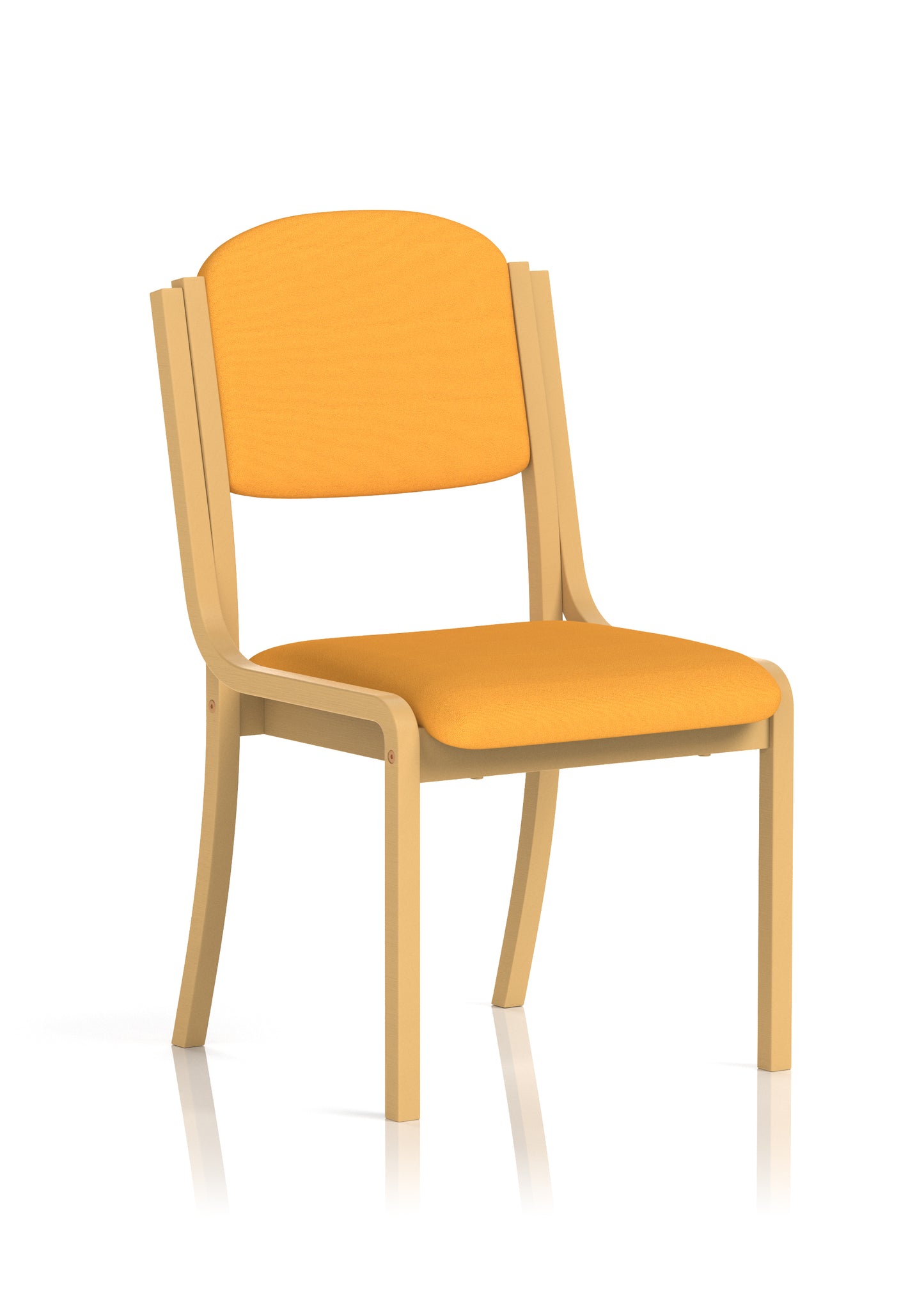 Madrid Wooden Frame Visitor Chair with Optional Arms - Available in 20 Colour Choices