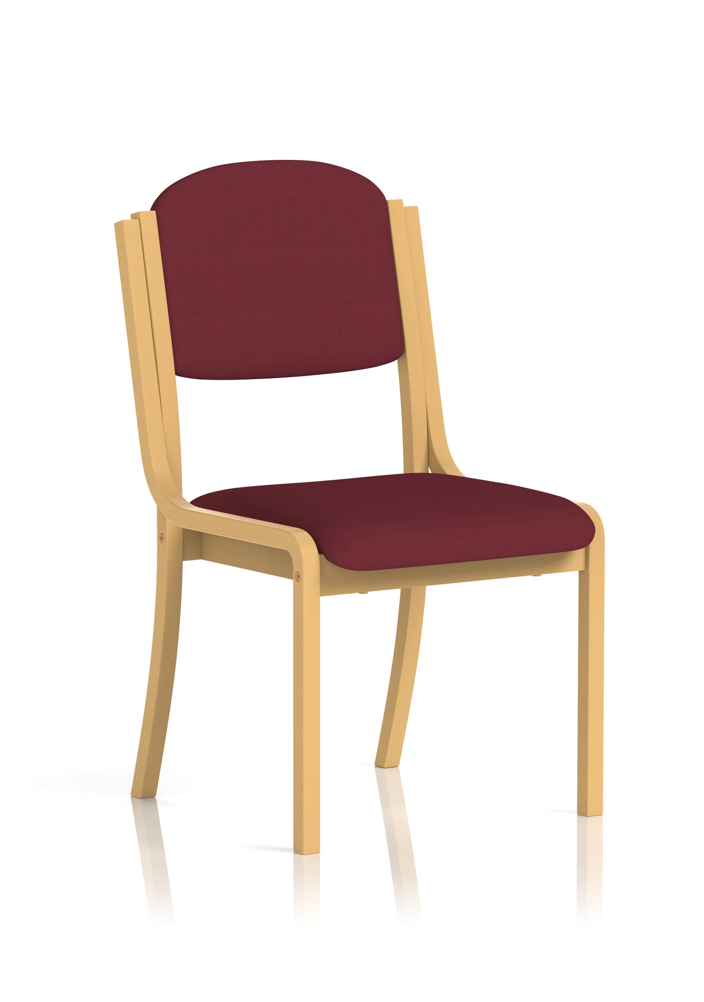 Madrid Wooden Frame Visitor Chair with Optional Arms - Available in 20 Colour Choices