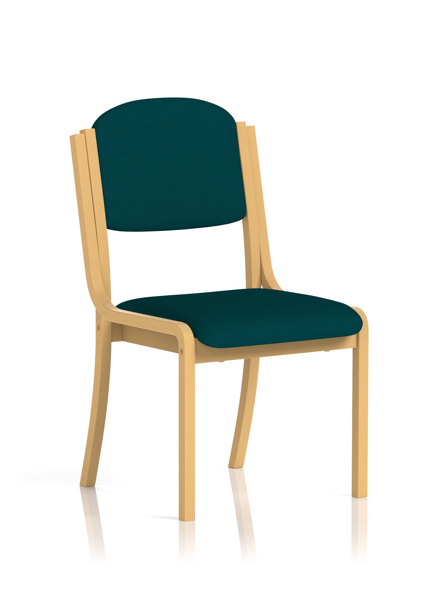 Madrid Wooden Frame Visitor Chair with Optional Arms - Available in 20 Colour Choices