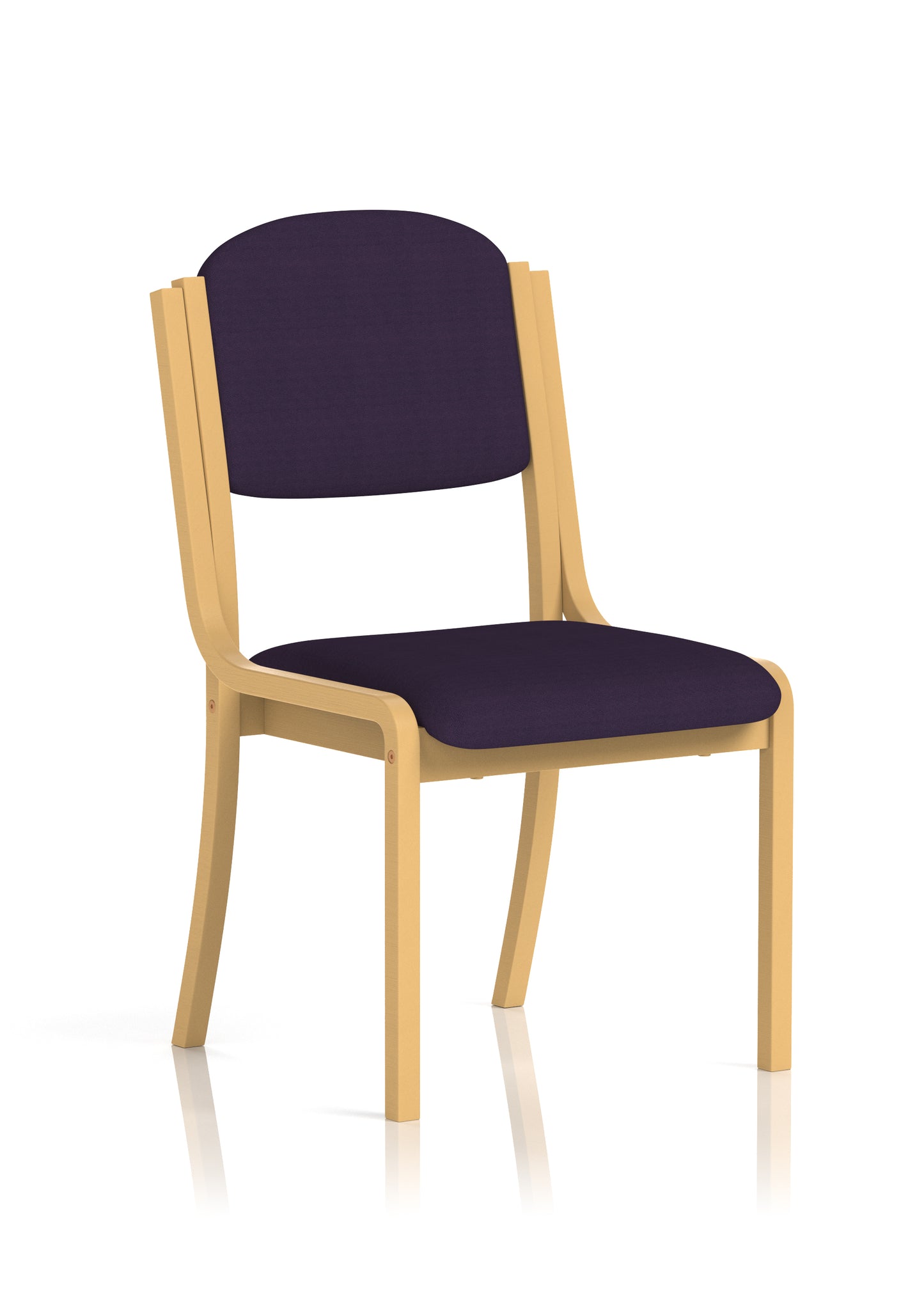 Madrid Wooden Frame Visitor Chair with Optional Arms - Available in 20 Colour Choices