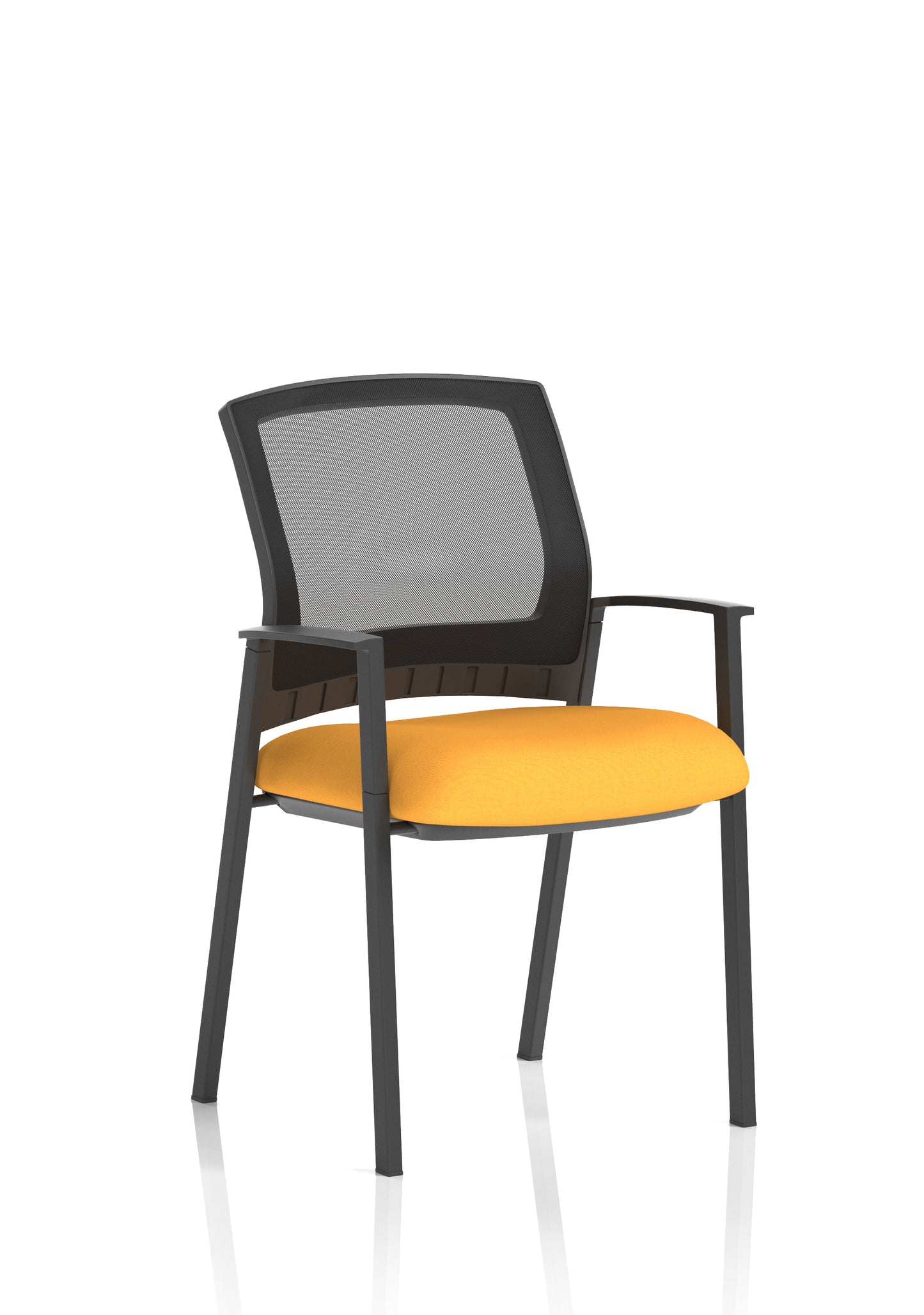 Metro Medium Mesh Back Stacking Visitor Chair with Fixed Arms - Available in 20 Colour Choices
