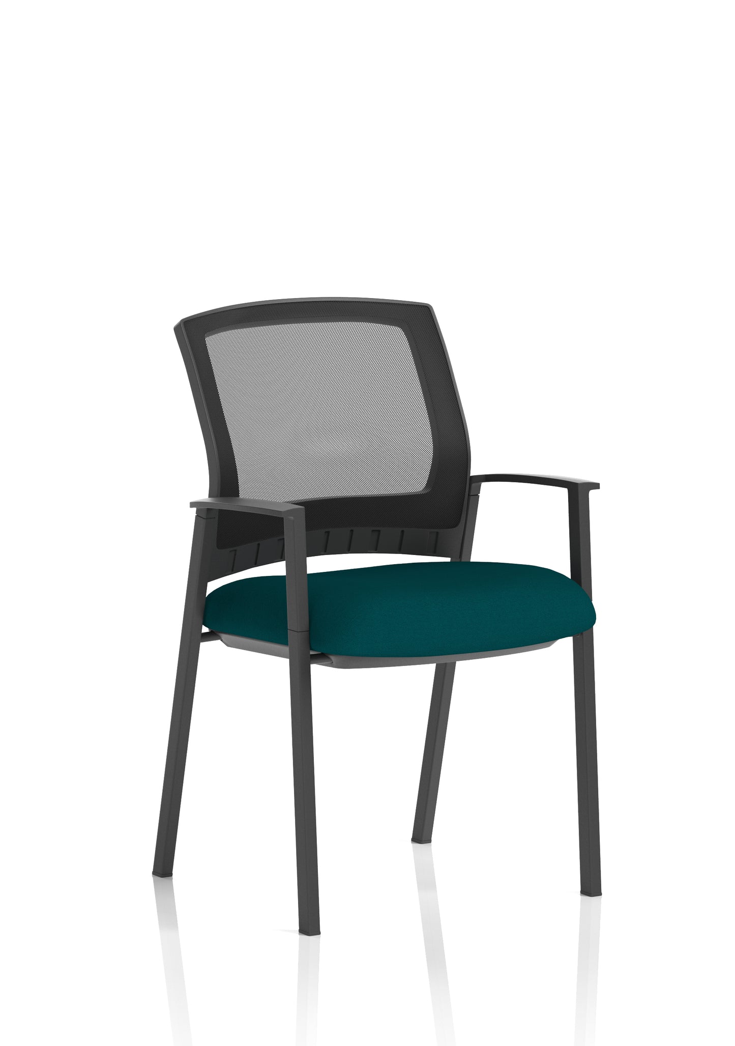 Metro Medium Mesh Back Stacking Visitor Chair with Fixed Arms - Available in 20 Colour Choices