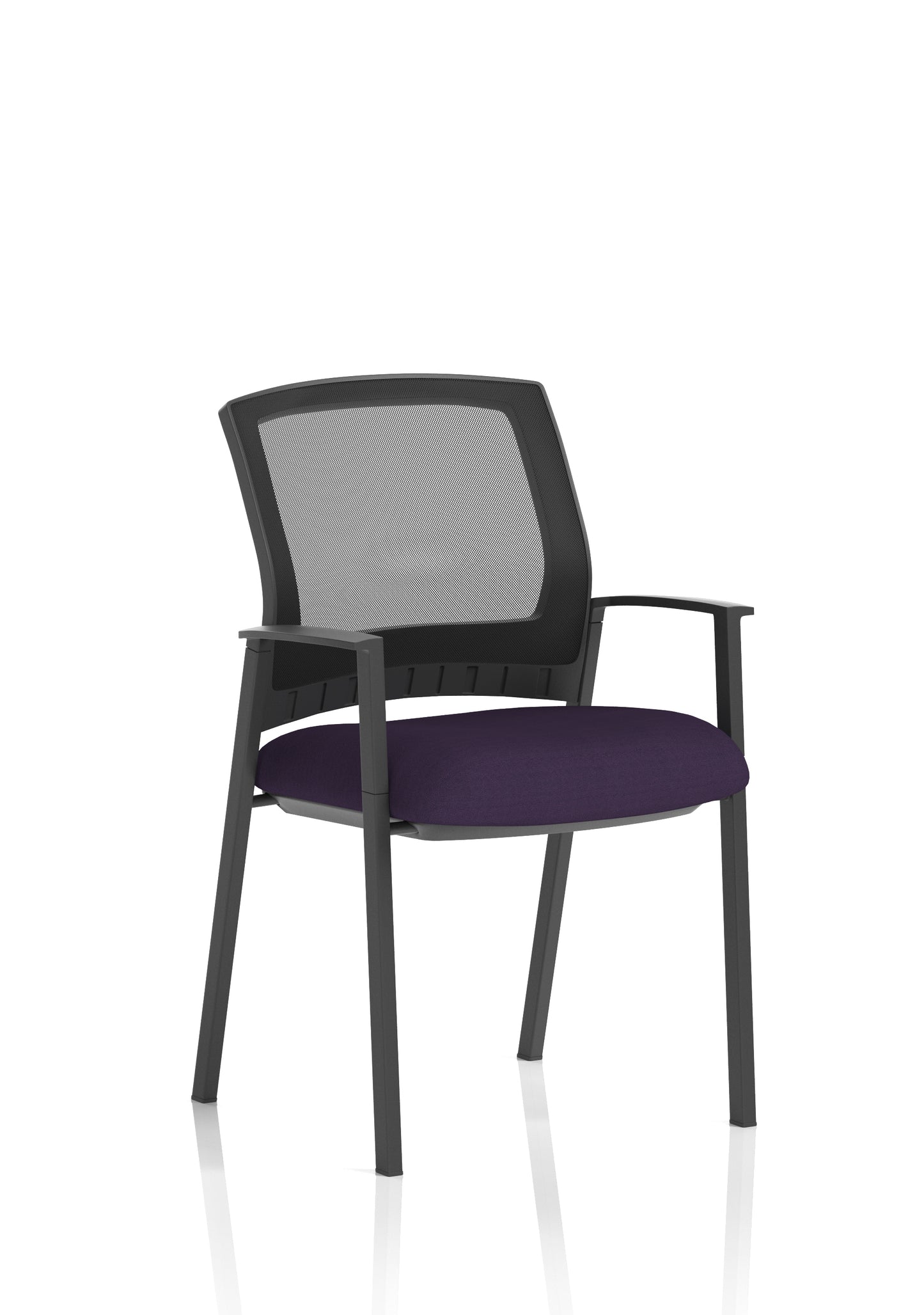 Metro Medium Mesh Back Stacking Visitor Chair with Fixed Arms - Available in 20 Colour Choices