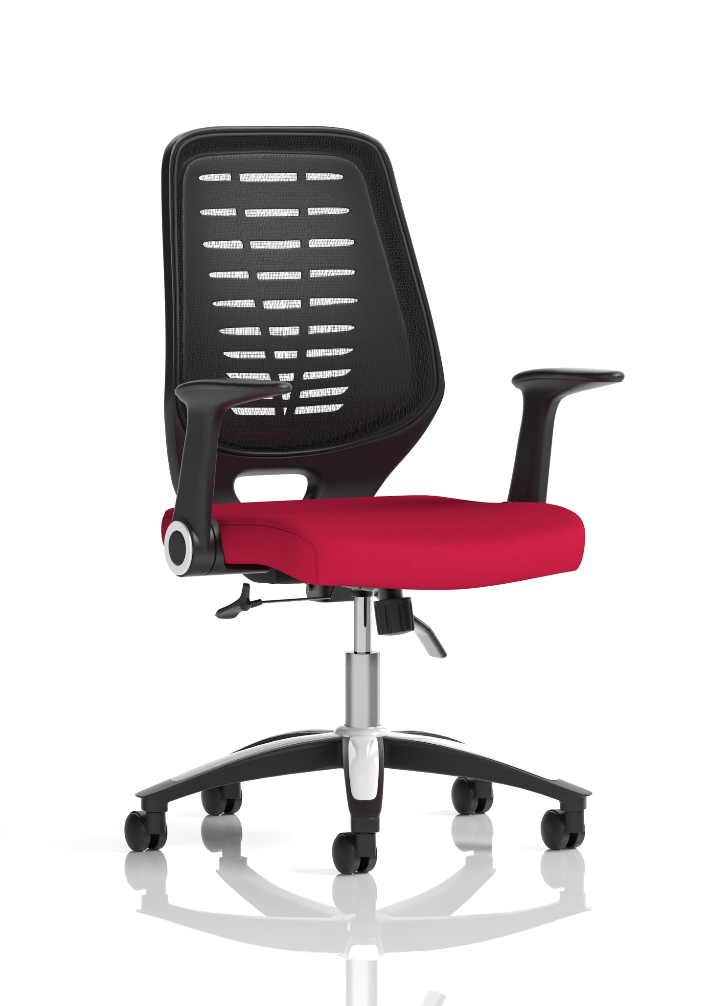Relay Medium Mesh Back Task Operator Office Chair with Folding or Height Adjustable Arms - Available in 20 Colour Choices
