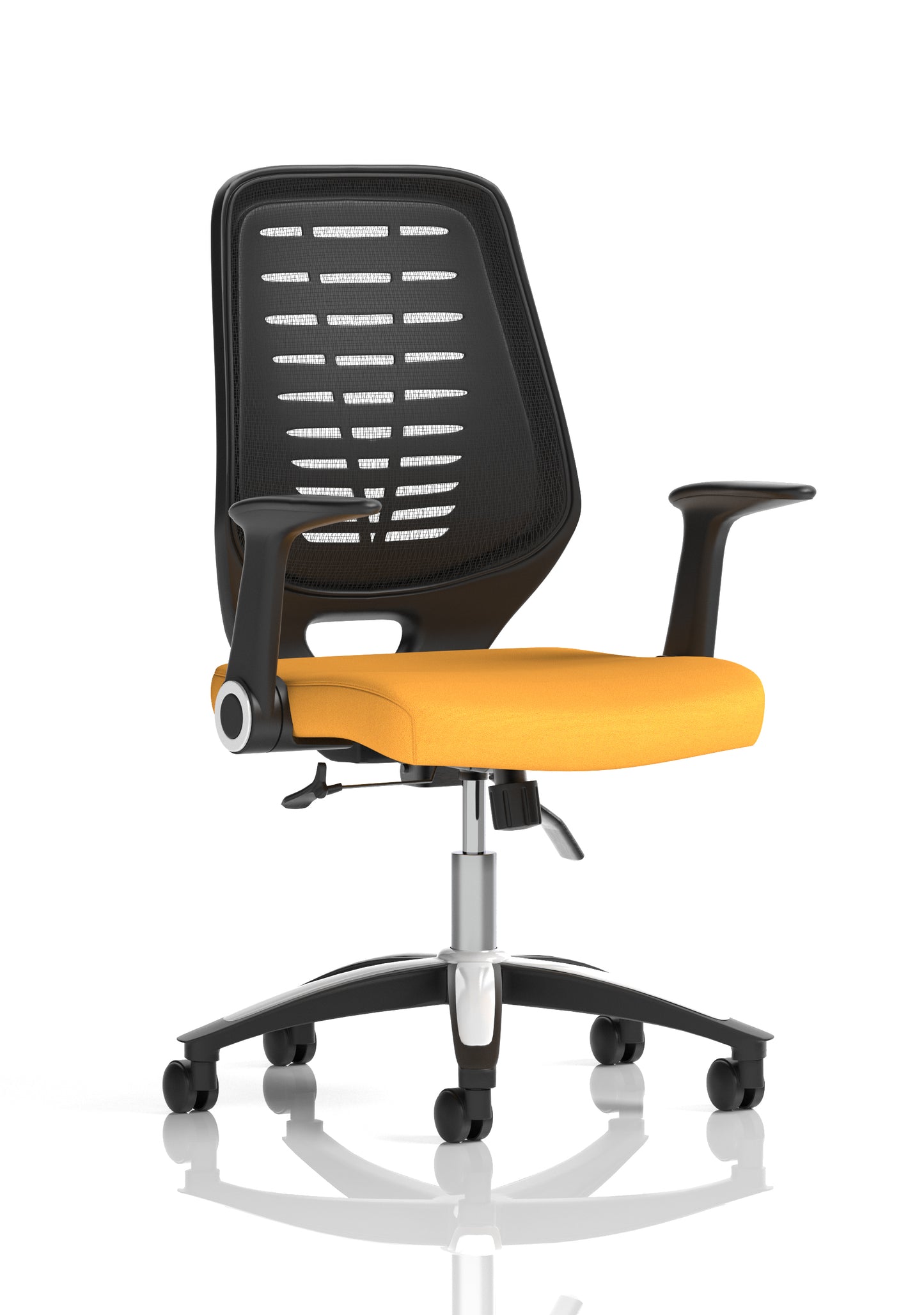 Relay Medium Mesh Back Task Operator Office Chair with Folding or Height Adjustable Arms - Available in 20 Colour Choices