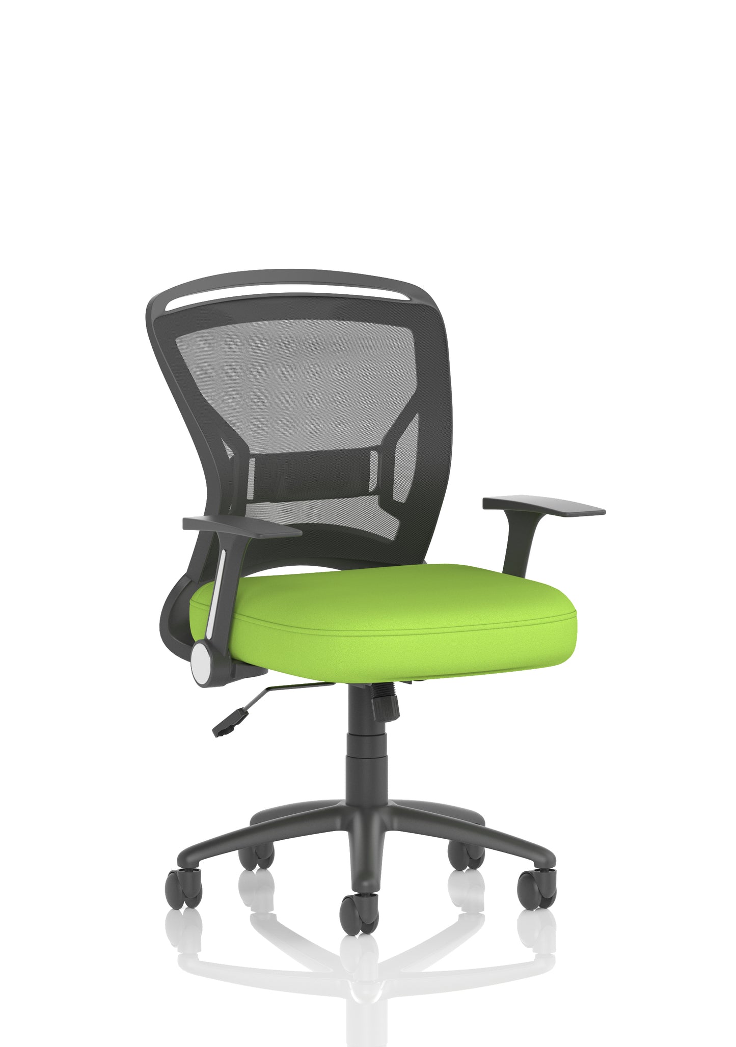 Zeus Medium Mesh Back Task Operator Office Chair with Folding Arms - Available in 20 Colour Choices