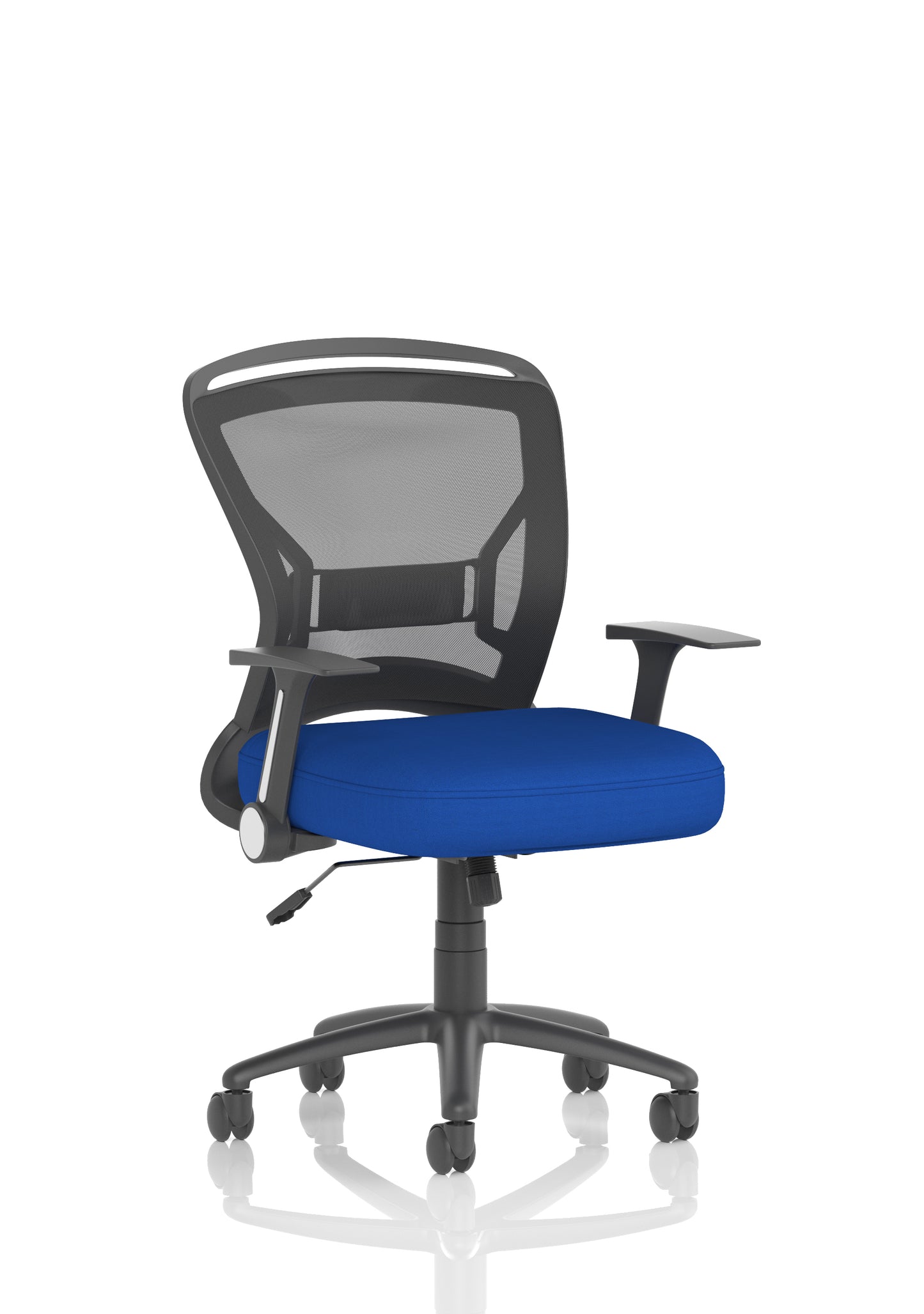 Zeus Medium Mesh Back Task Operator Office Chair with Folding Arms - Available in 20 Colour Choices