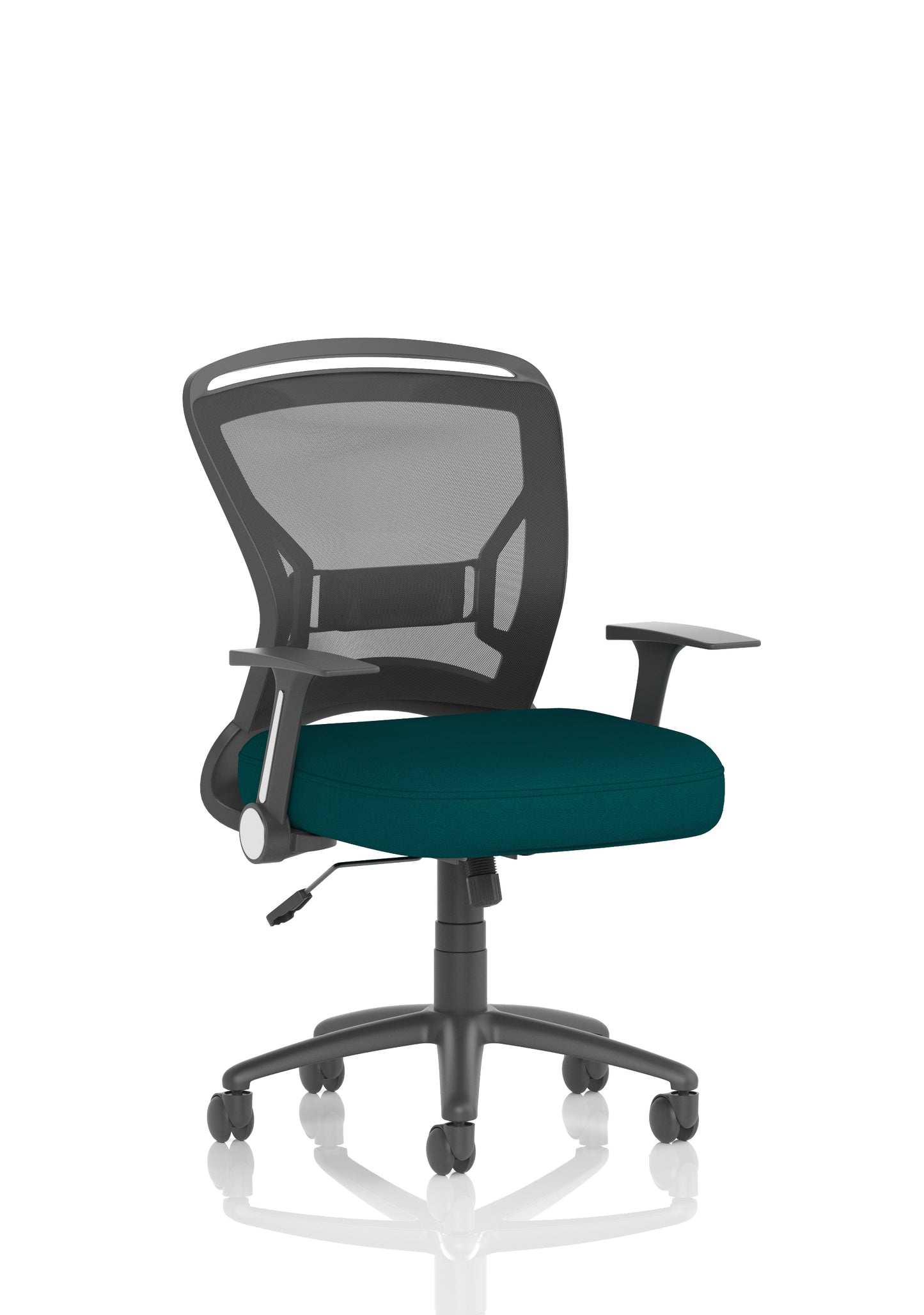 Zeus Medium Mesh Back Task Operator Office Chair with Folding Arms - Available in 20 Colour Choices
