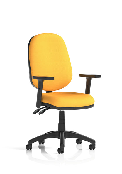 Eclipse Plus II Medium Back Task Operator Office Chair - Optional Arms - Multiple Seat Colour Options