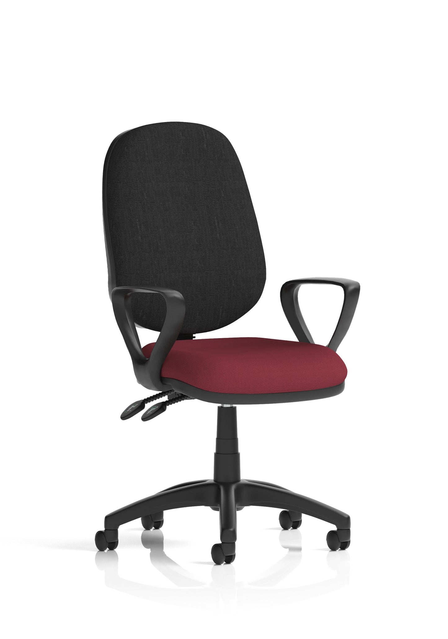 Eclipse Plus II Medium Back Task Operator Office Chair - Optional Arms - Multiple Seat Colour Options