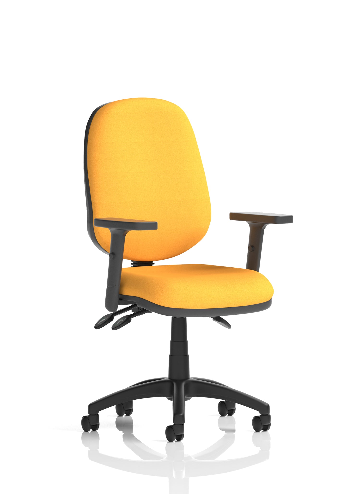 Eclipse Plus III Medium Back Fabric Task Operator Office Chair - Multiple Arm Options - Available in 20 Colour Choices