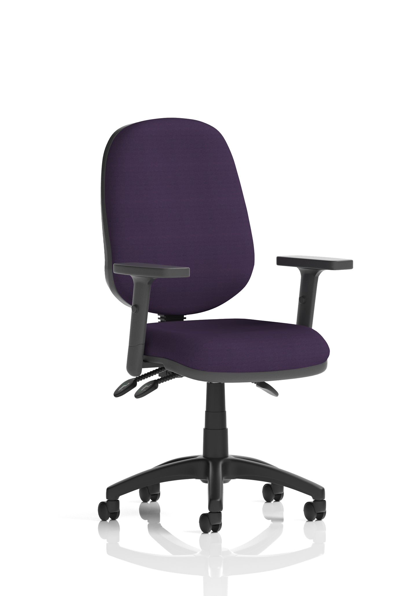 Eclipse Plus III Medium Back Fabric Task Operator Office Chair - Multiple Arm Options - Available in 20 Colour Choices