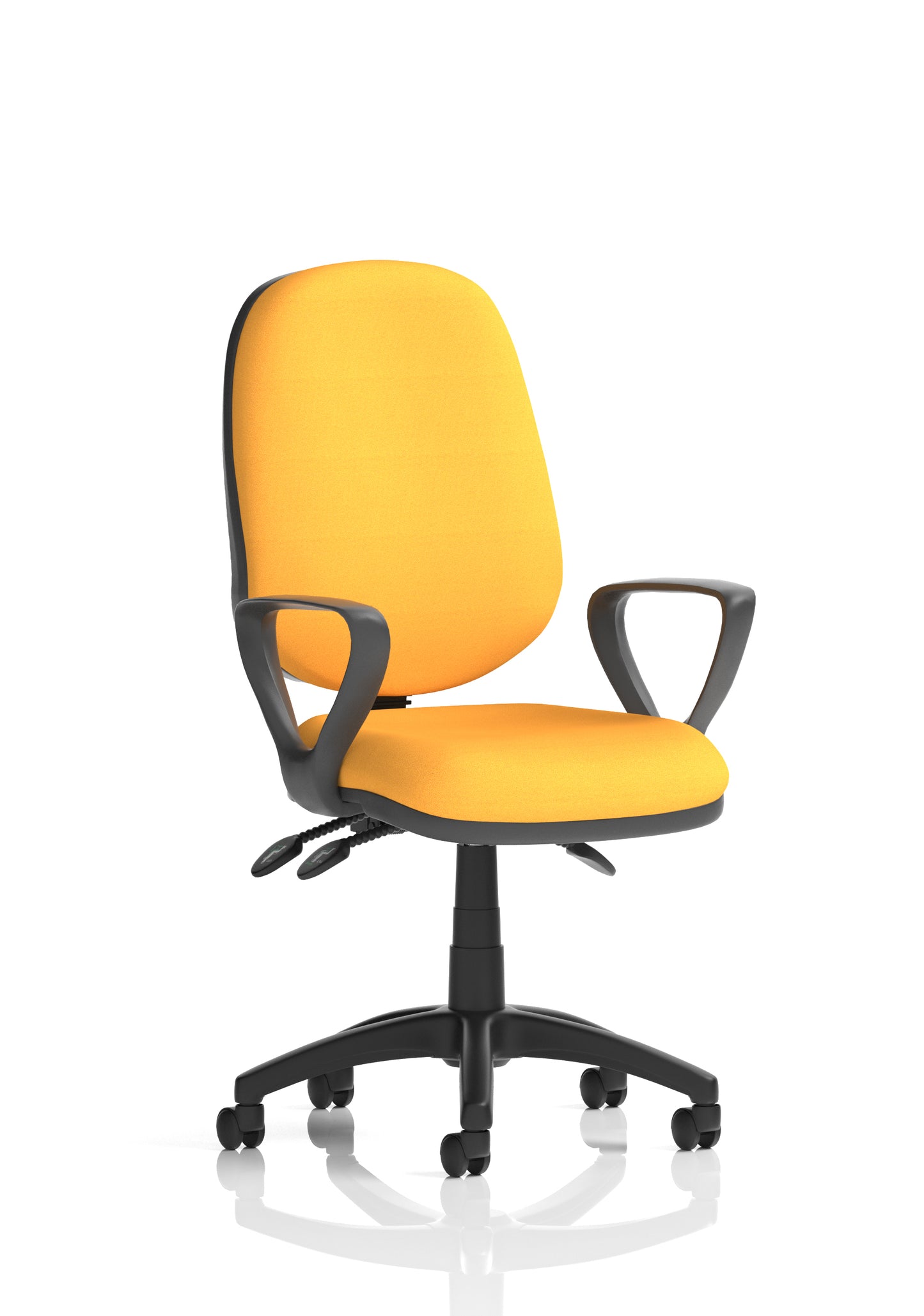 Eclipse Plus III Medium Back Fabric Task Operator Office Chair - Multiple Arm Options - Available in 20 Colour Choices