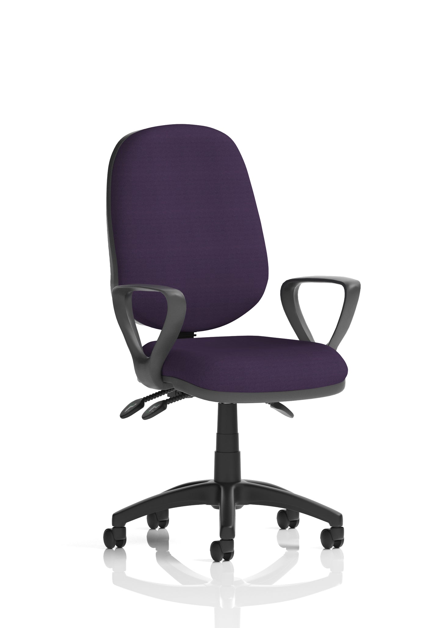 Eclipse Plus III Medium Back Fabric Task Operator Office Chair - Multiple Arm Options - Available in 20 Colour Choices