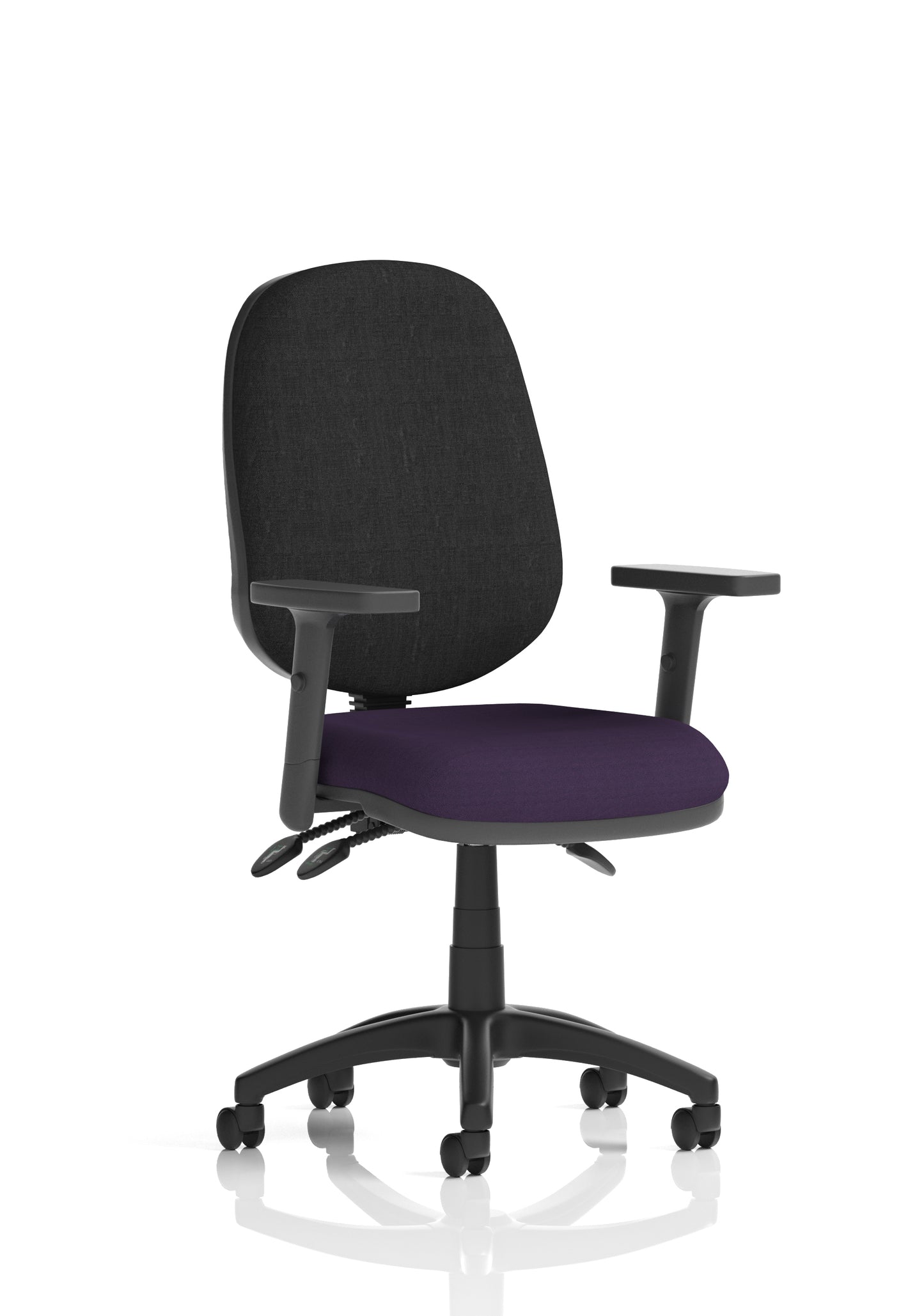 Eclipse Plus III Medium Back Fabric Task Operator Office Chair - Multiple Arm Options - Available in 20 Colour Choices