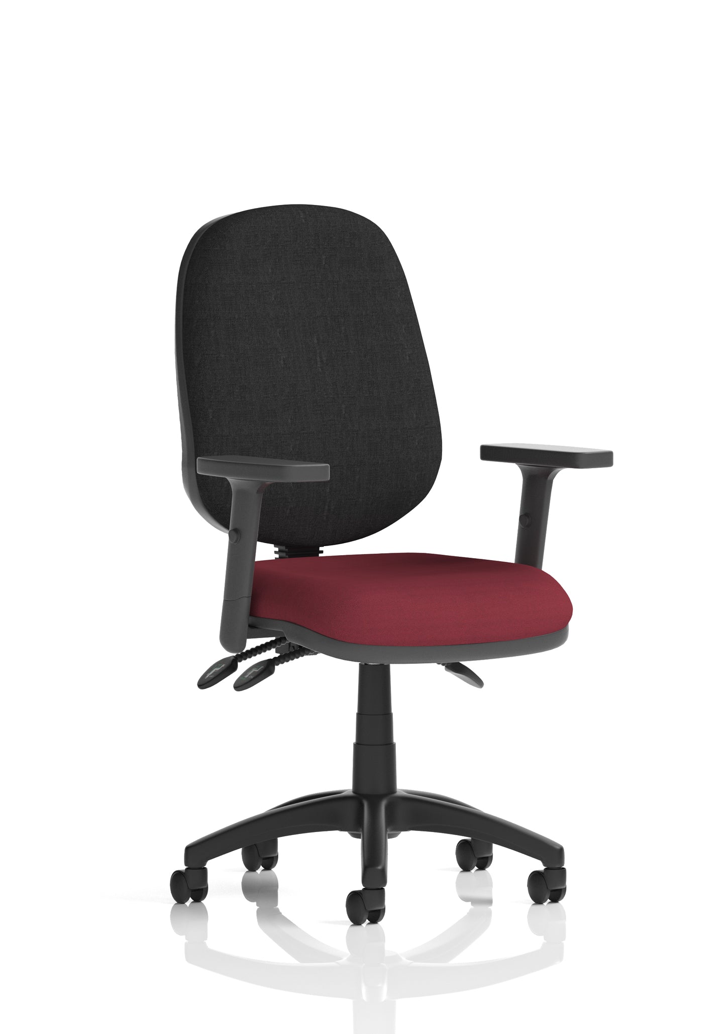 Eclipse Plus III Medium Back Fabric Task Operator Office Chair - Multiple Arm Options - Available in 20 Colour Choices