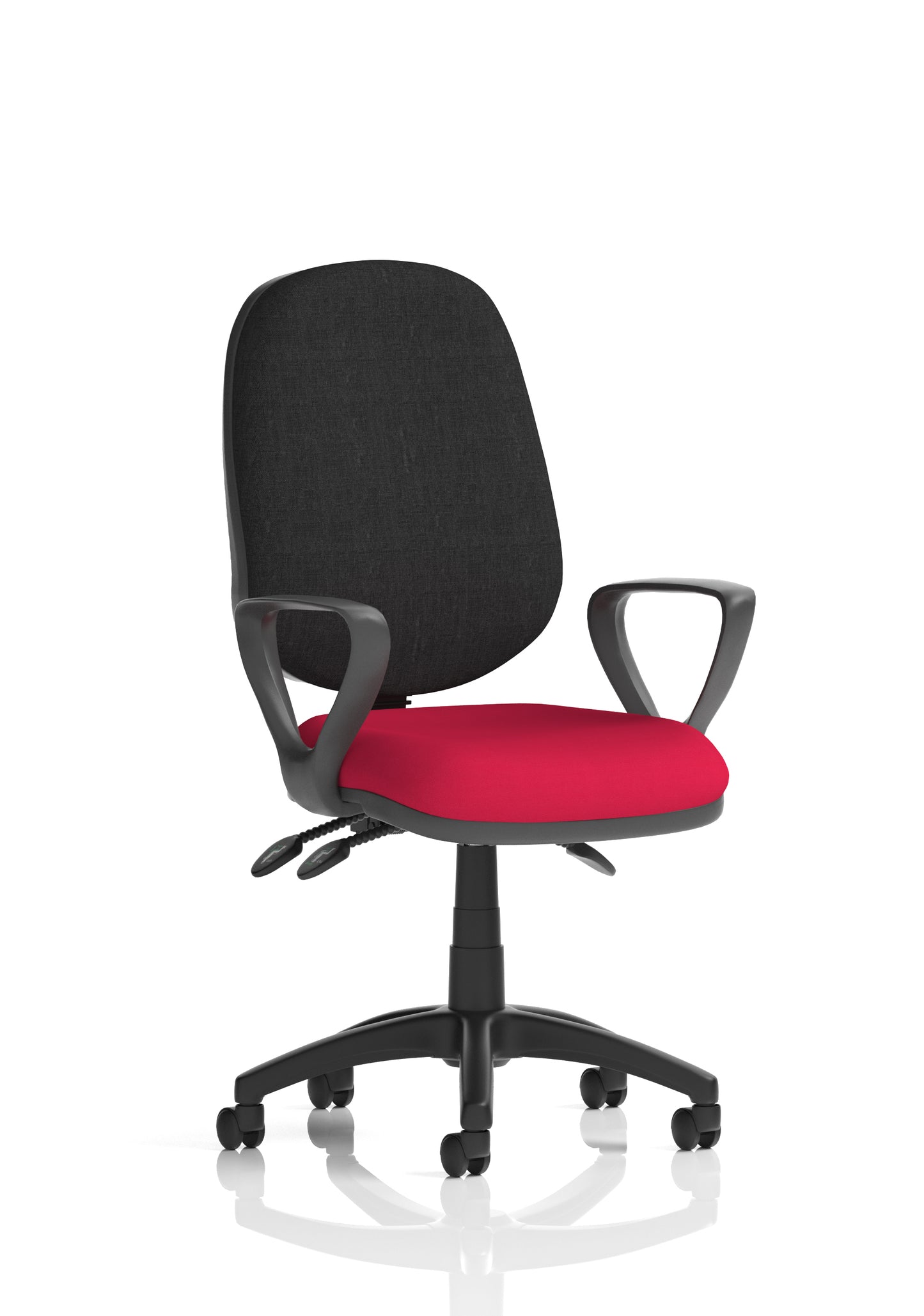 Eclipse Plus III Medium Back Fabric Task Operator Office Chair - Multiple Arm Options - Available in 20 Colour Choices