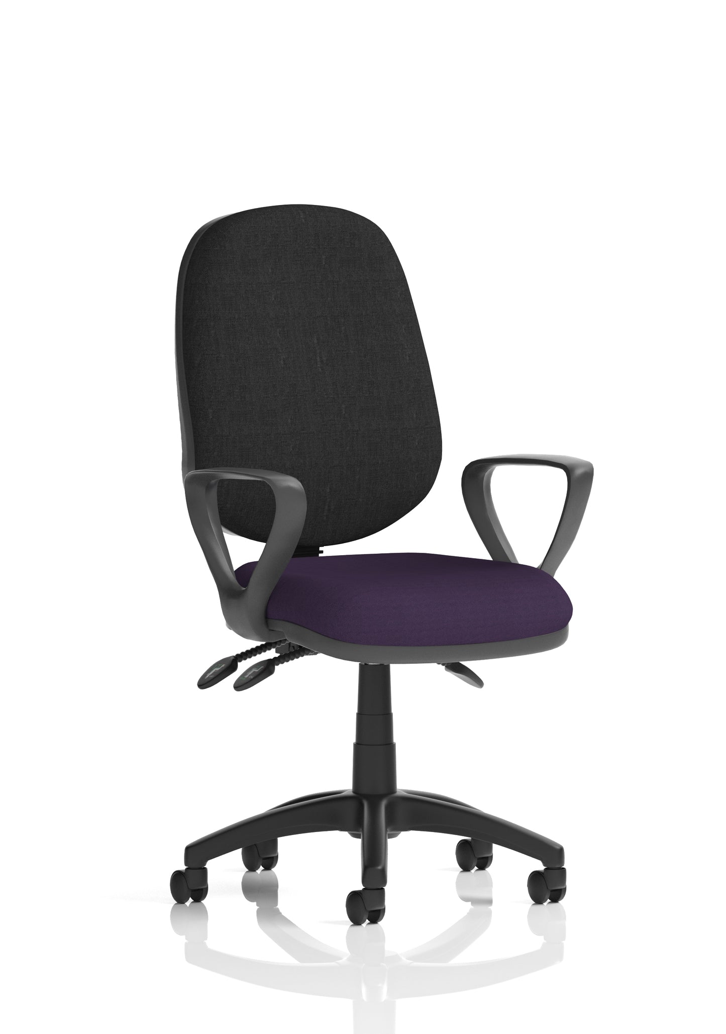 Eclipse Plus III Medium Back Fabric Task Operator Office Chair - Multiple Arm Options - Available in 20 Colour Choices