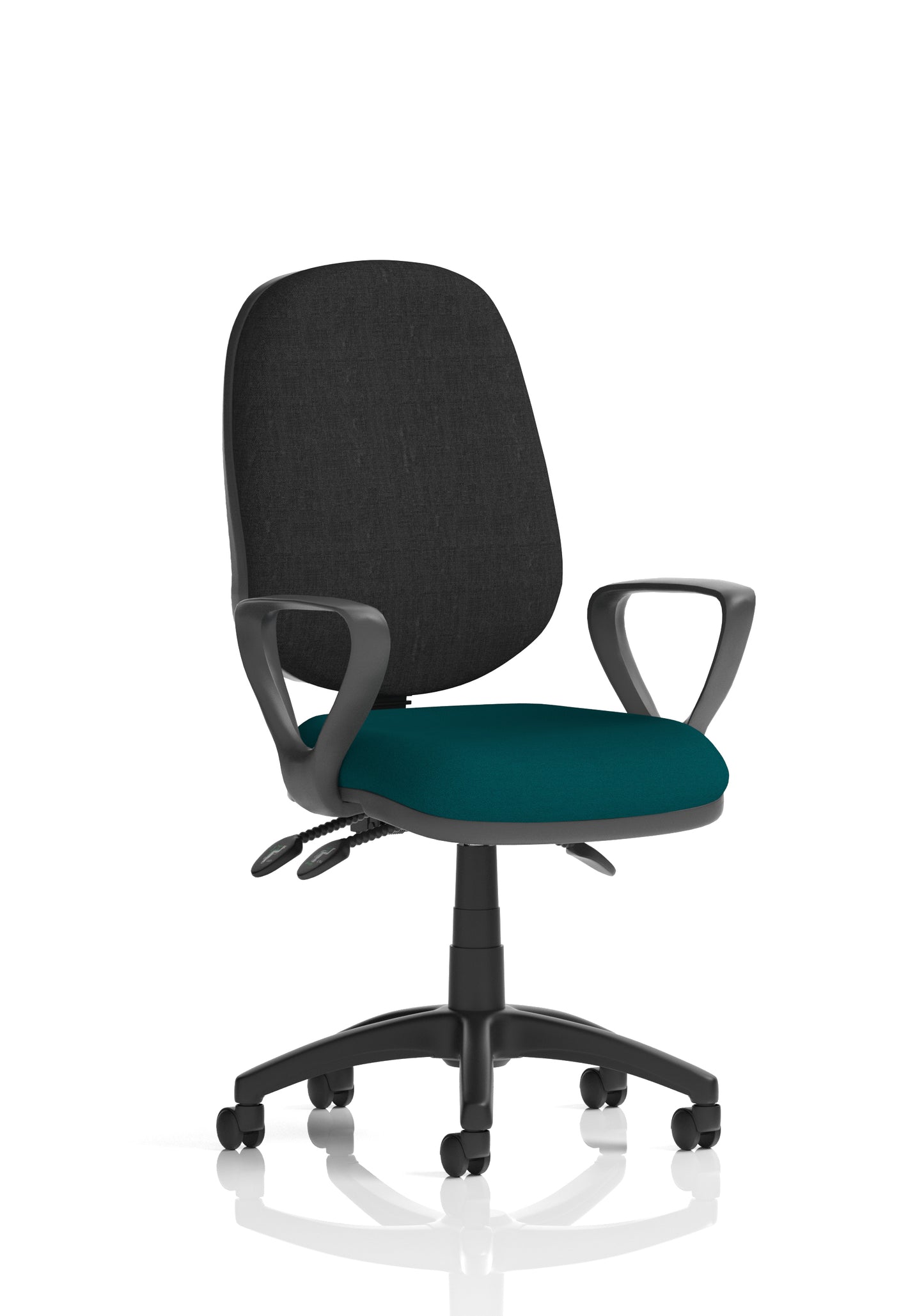 Eclipse Plus III Medium Back Fabric Task Operator Office Chair - Multiple Arm Options - Available in 20 Colour Choices