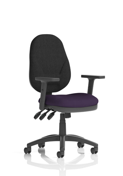 Eclipse Plus XL High Back Fabric Task Operator Office Chair - Multiple Arm Options - Available in 20 Colour Choices