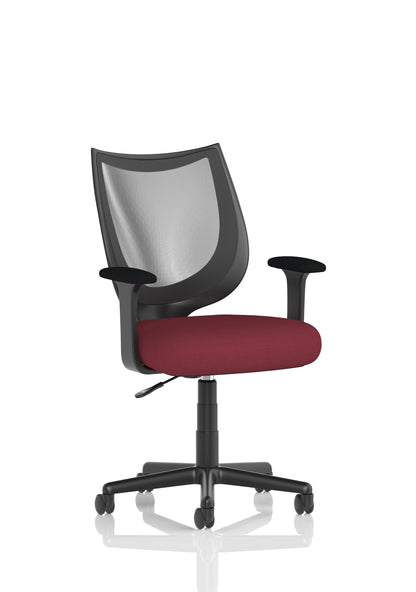 Camden Medium Back Black Mesh Task Operator Office Chair With Fixed Arms - Available in 20 Colour Choices
