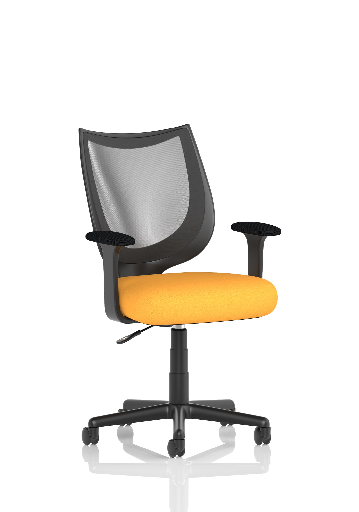 Camden Medium Back Black Mesh Task Operator Office Chair With Fixed Arms - Available in 20 Colour Choices
