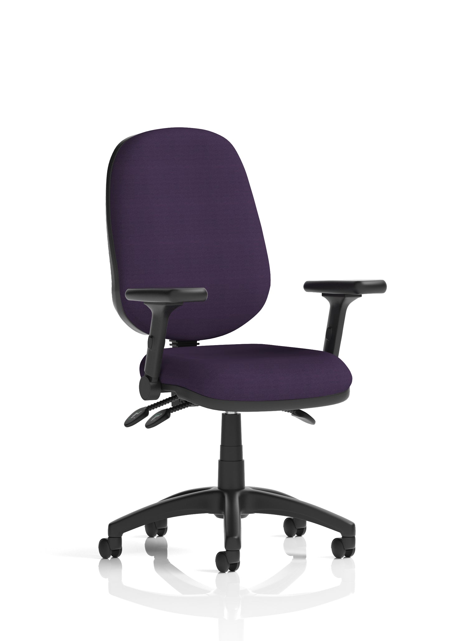 Eclipse Plus III Medium Back Fabric Task Operator Office Chair - Multiple Arm Options - Available in 20 Colour Choices