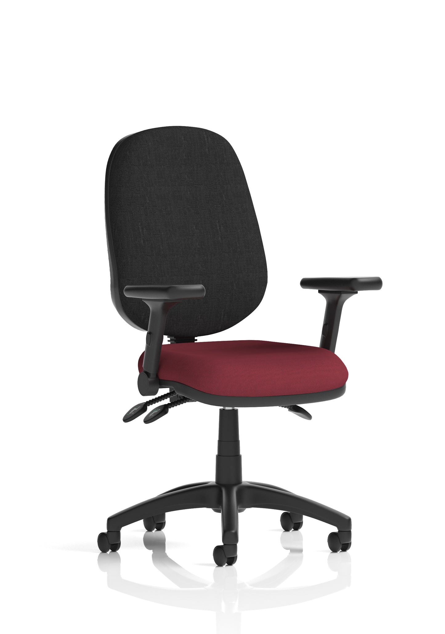 Eclipse Plus III Medium Back Fabric Task Operator Office Chair - Multiple Arm Options - Available in 20 Colour Choices